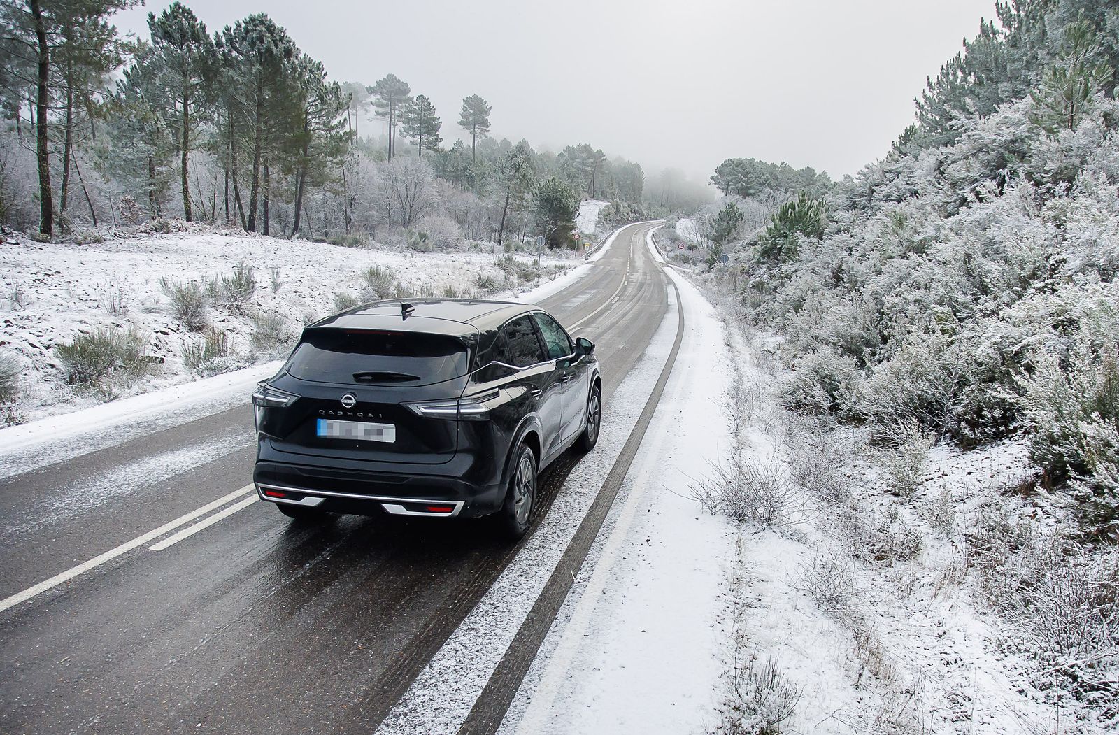 Nieve en el sur de la provincia de Salamanca