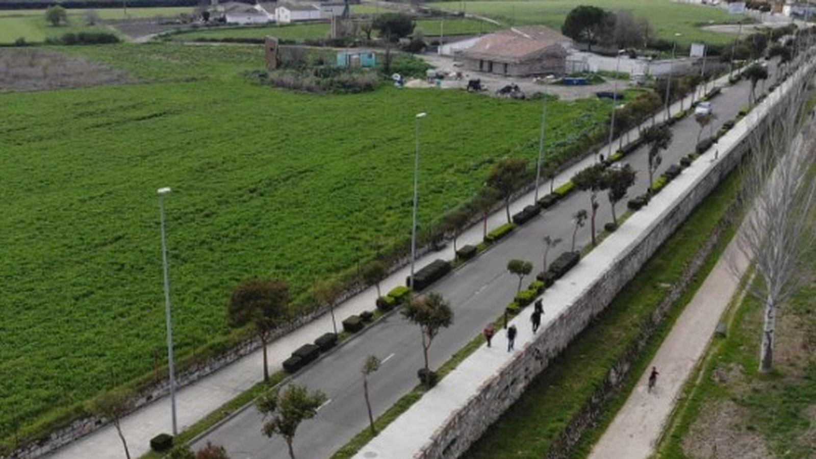 Imagen áerea de la zona realizada por el dron de la Policía Municipal