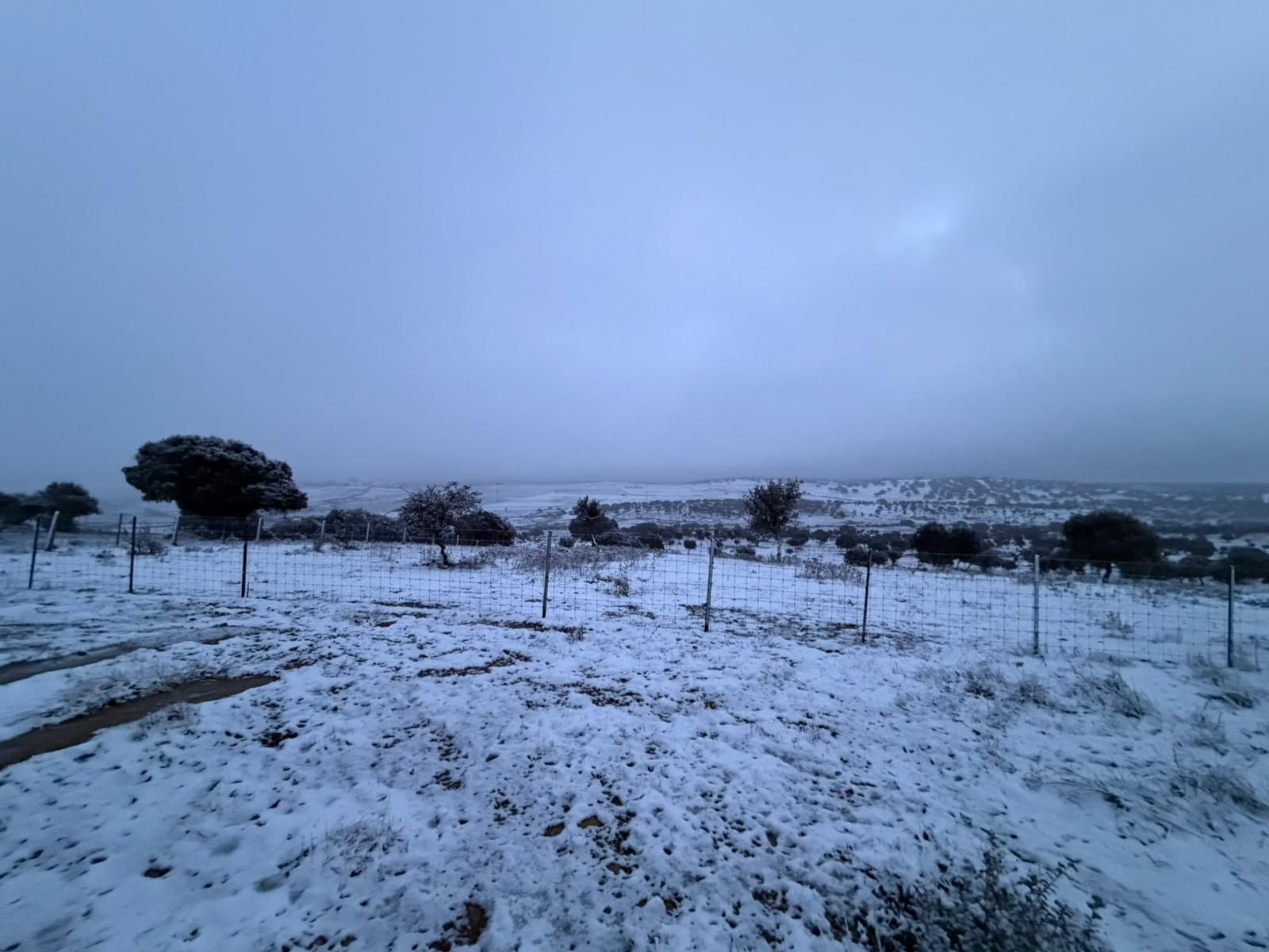 Nieve en Cuatro Calzadas y Guijuelo este sábado
