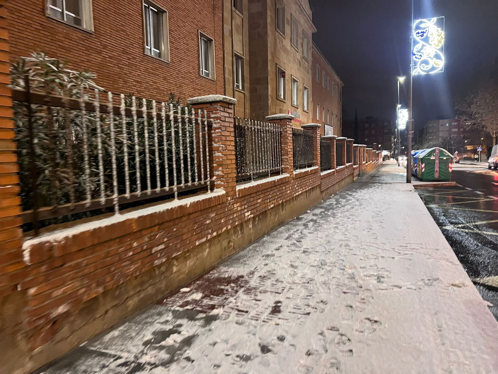 Nieve en Salamanca capital