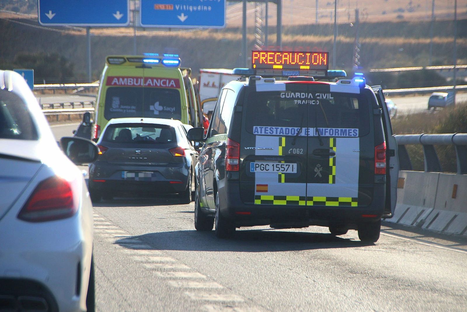 Colisión en la A-62
