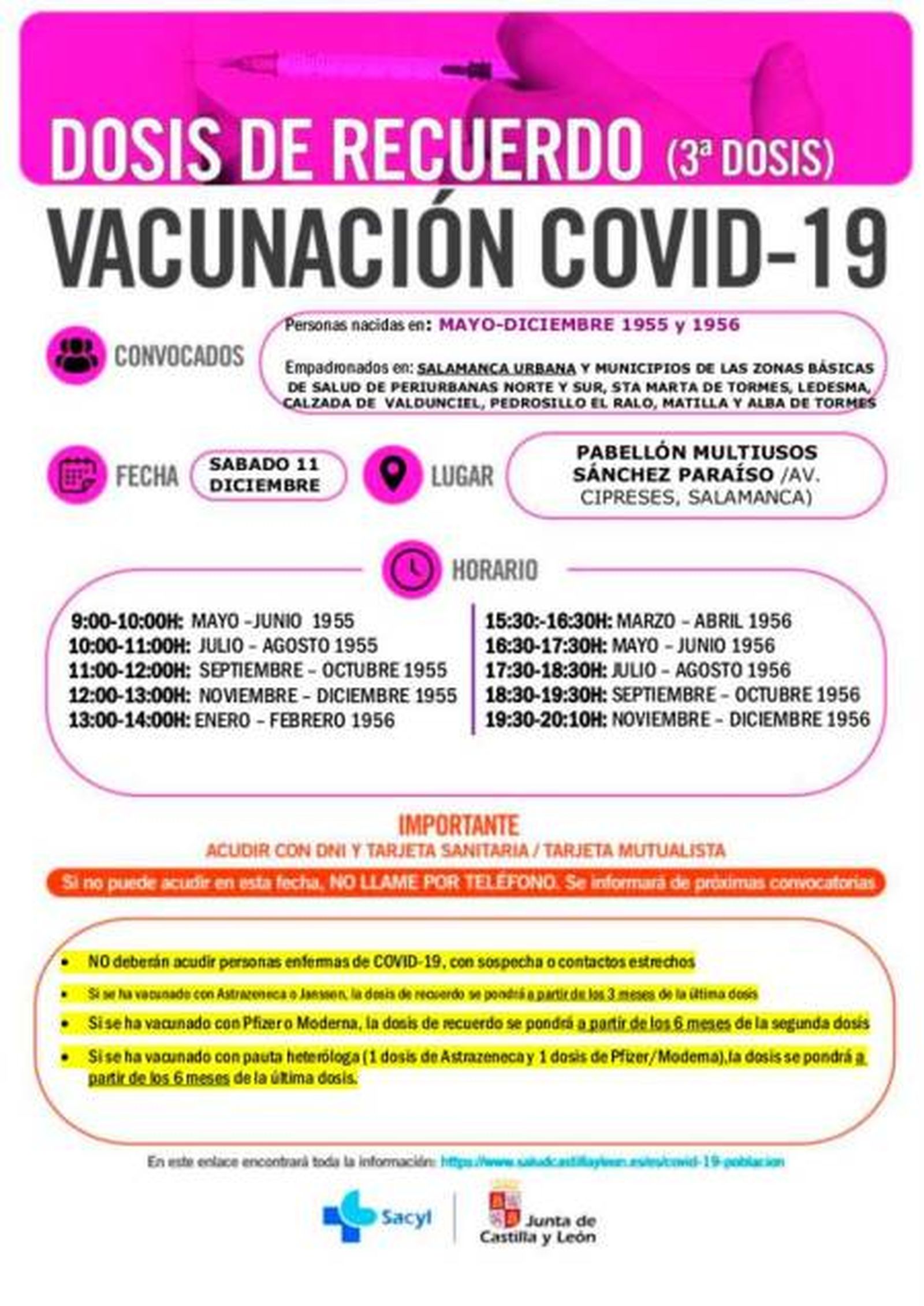 Salamanca urbana y alrededor 60 69 años mayo diciembre 1955 y 1956 