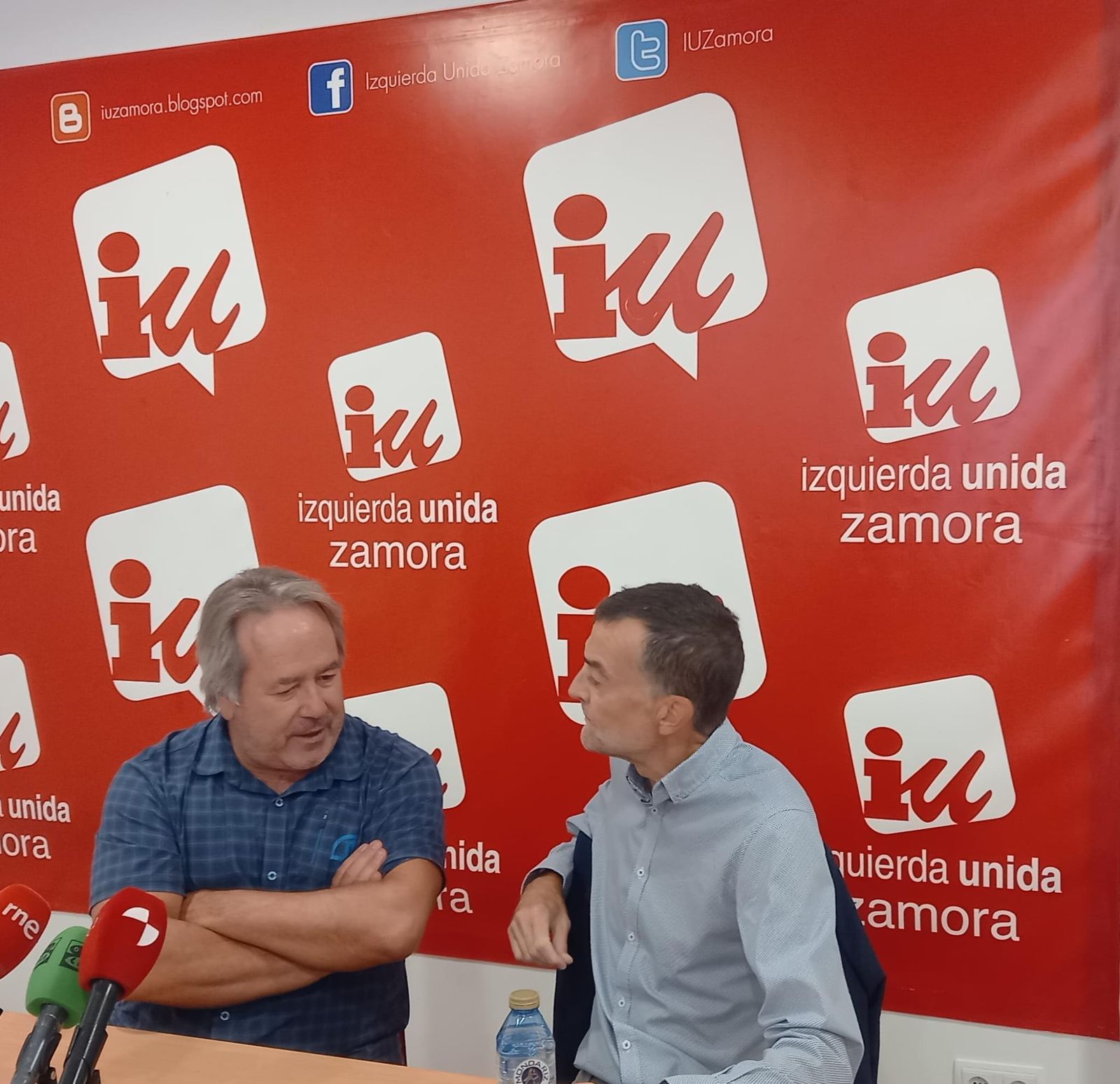 Guarido y Antonio Maíllo en la sede provincial de IU en Zamora