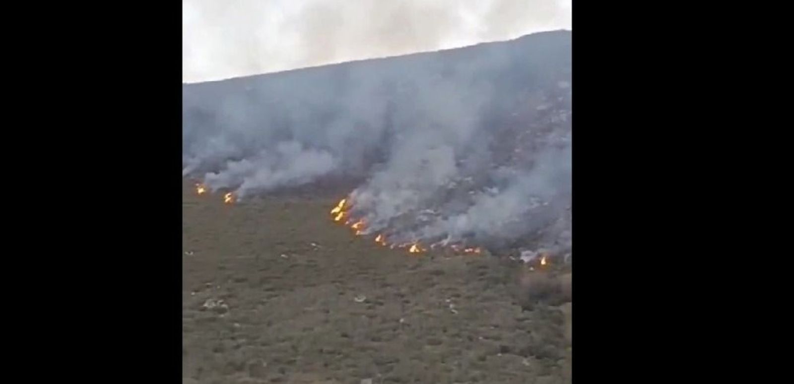 Imagen del incendio en Lubián