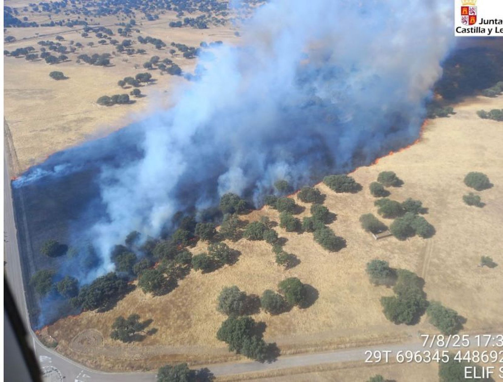 Incendio en Carpio de Azaba