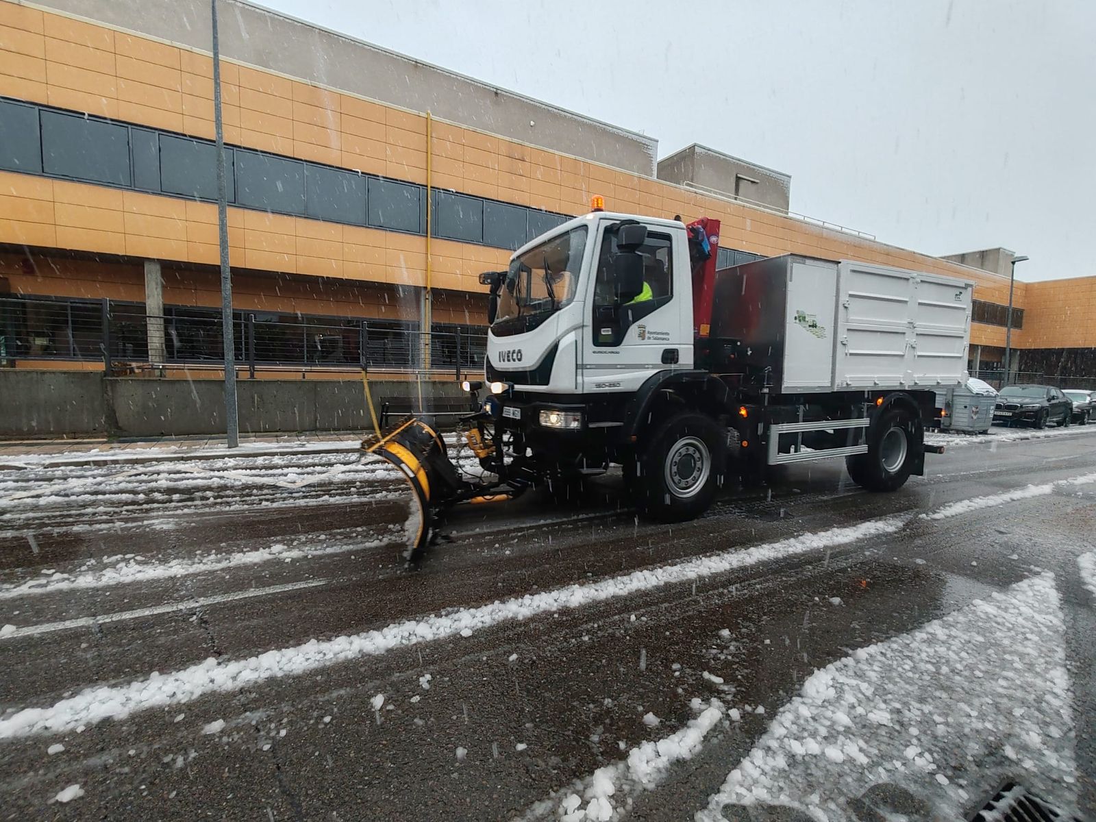 Dispositivo para actuar frente a la nieve del Ayuntamiento de Salamanca