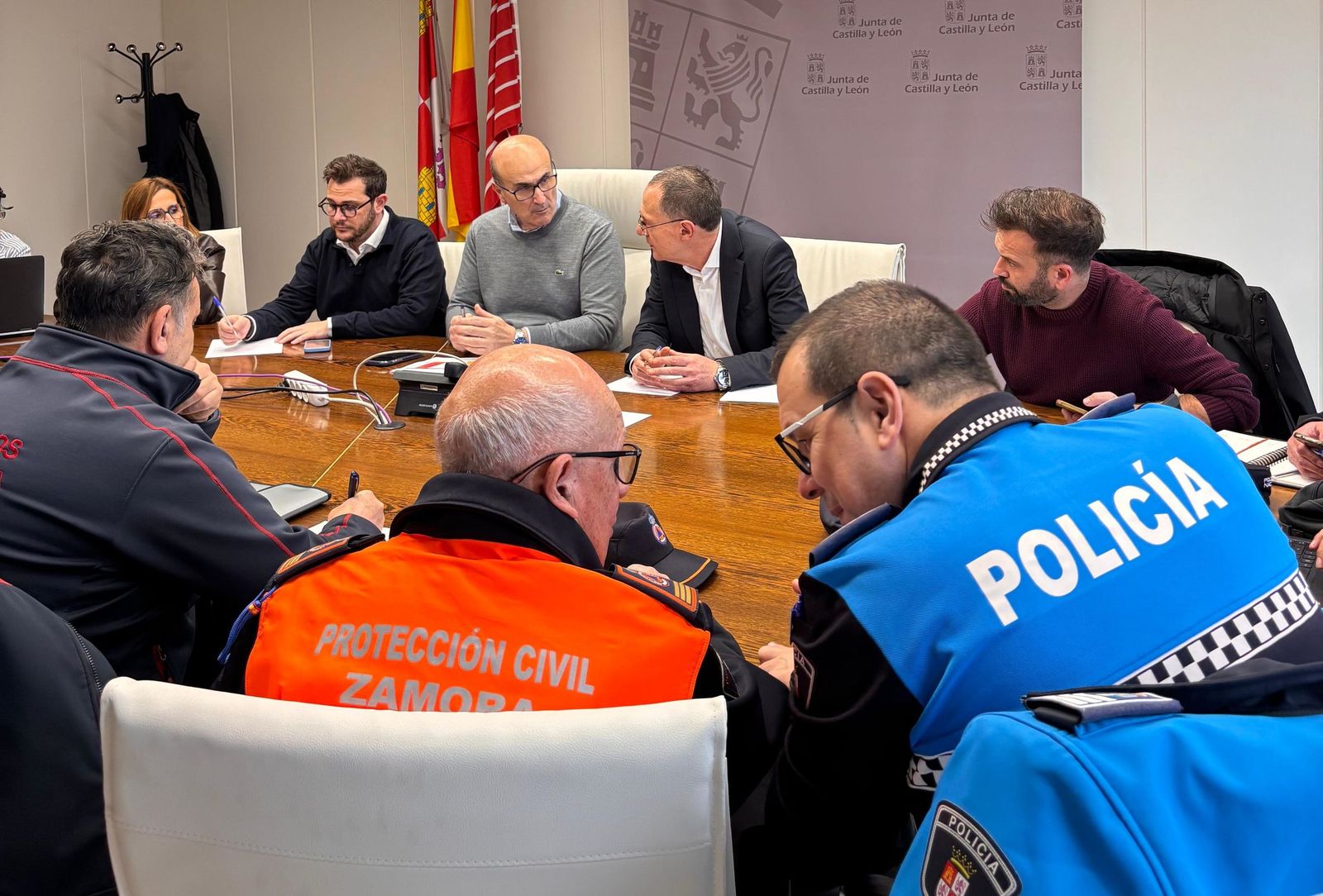Reunión de coordinación por el desbordamiento del río Duero