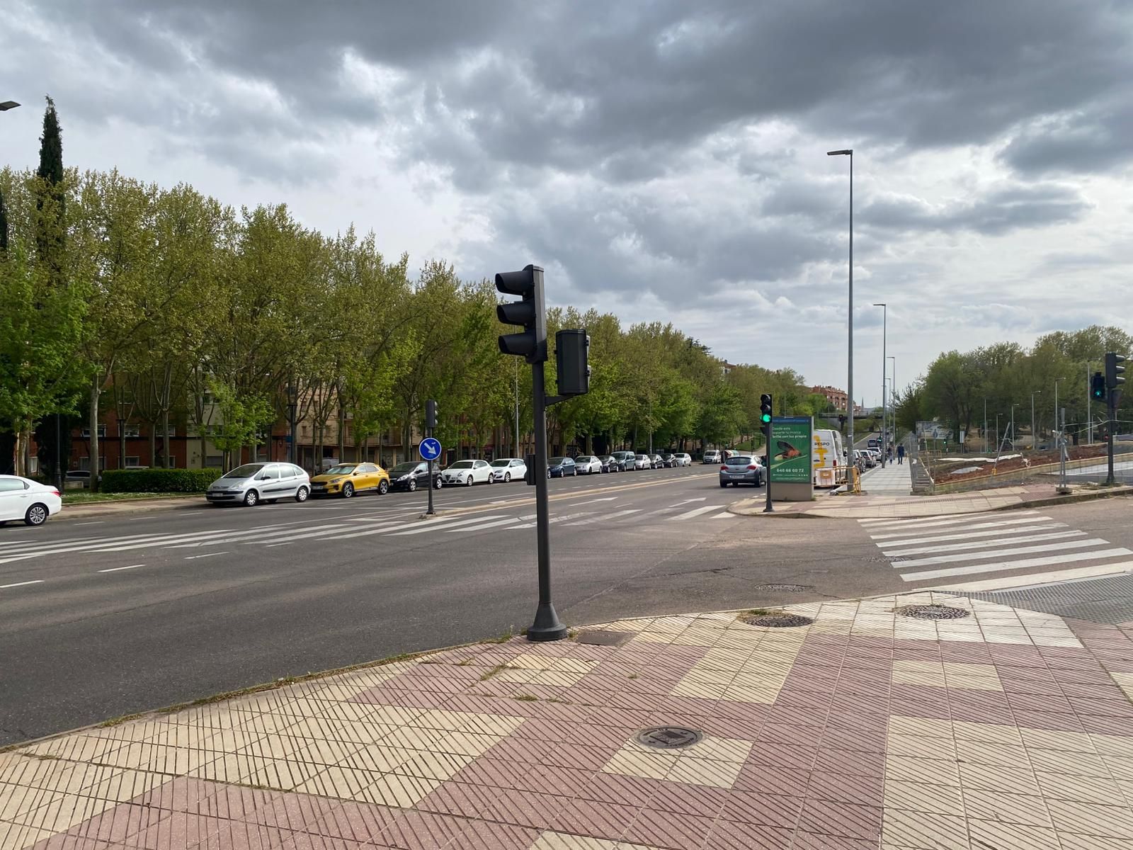 Avenida de Salamanca esquina con la calle Jordán, lugar del accidente