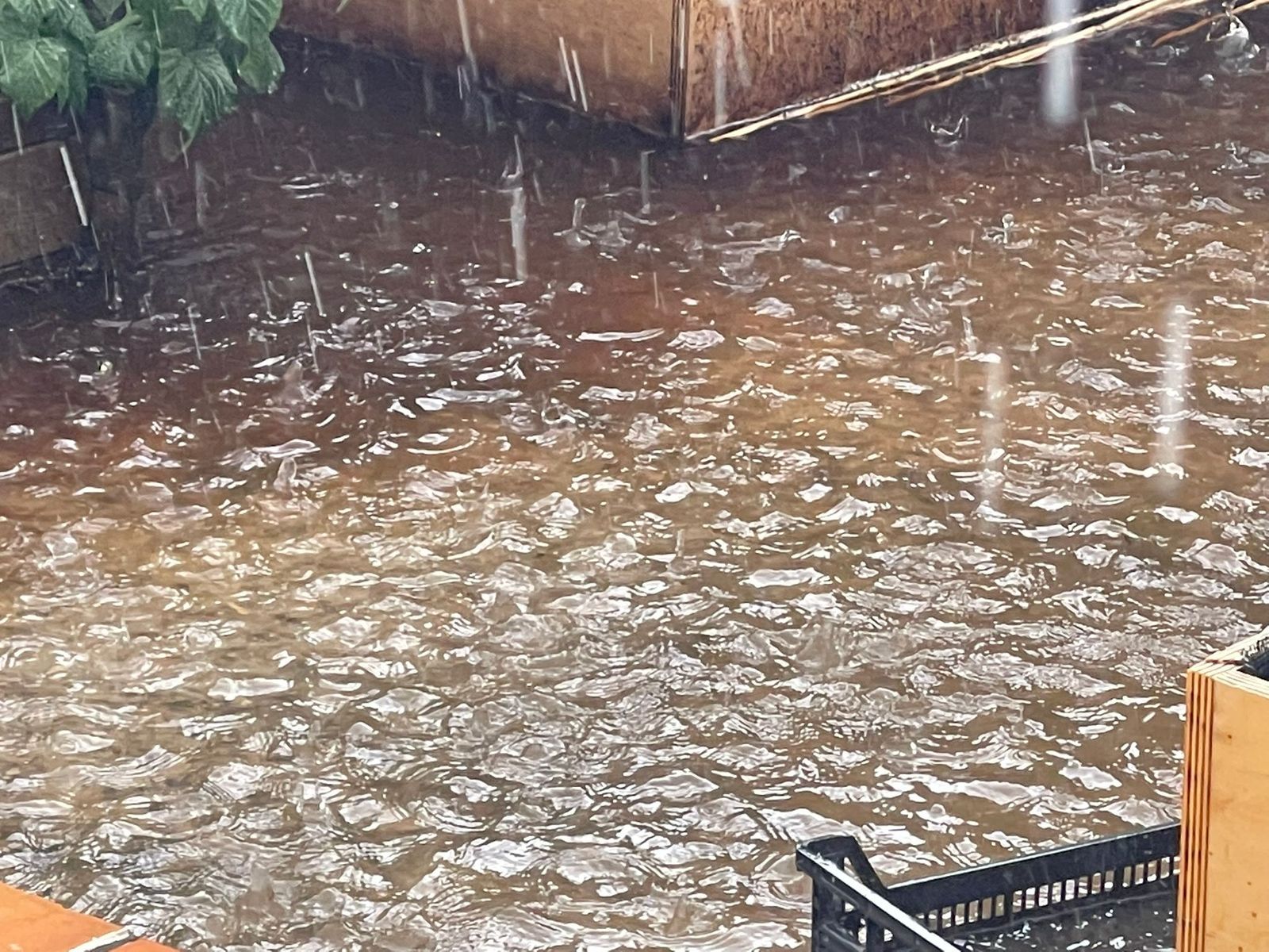 Fuerte tromba de agua