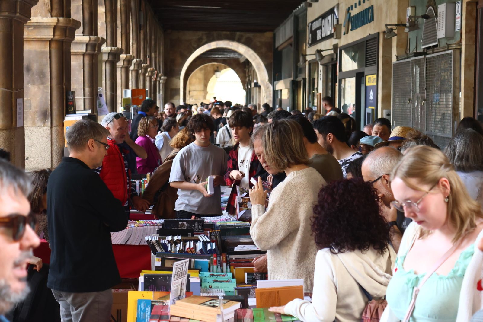 Día del Libro en la Plaza Mayor de Salamanca