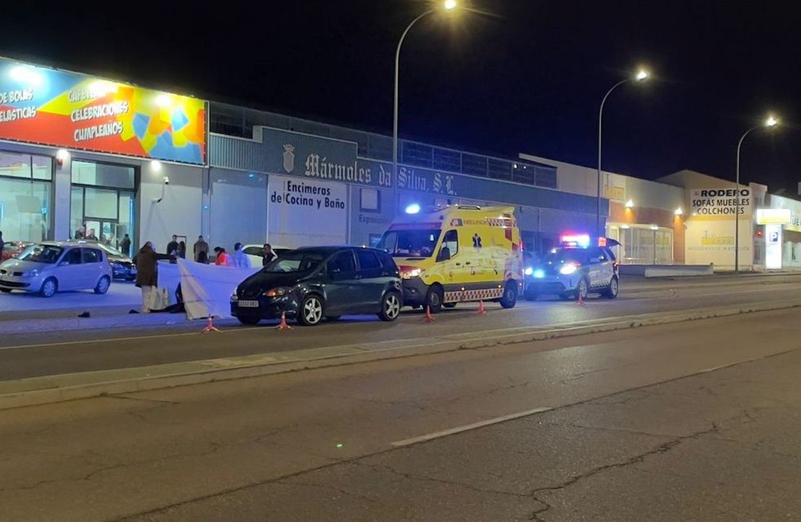 Atropello en el polígono industrial de Los Villares. Fotos S24H