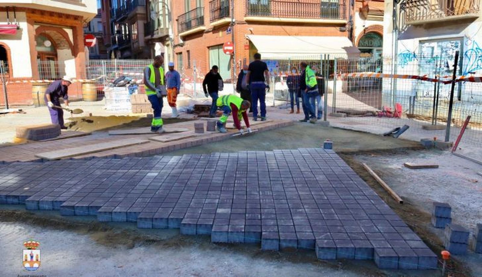 Obras en la Plaza Juan Carlos I de Benavente (1)
