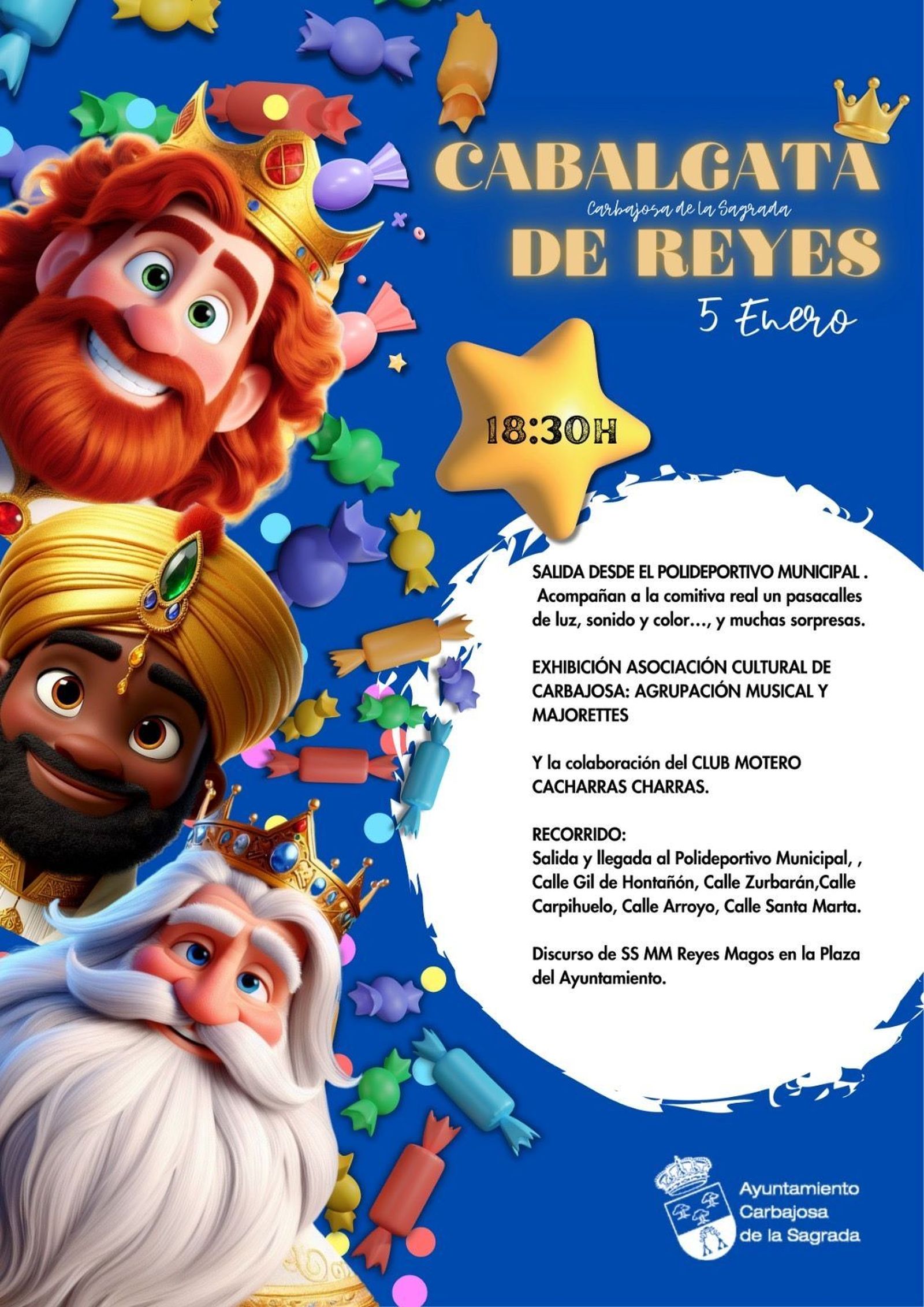 Carbajosa, cartel Cabalgata Reyes 2024