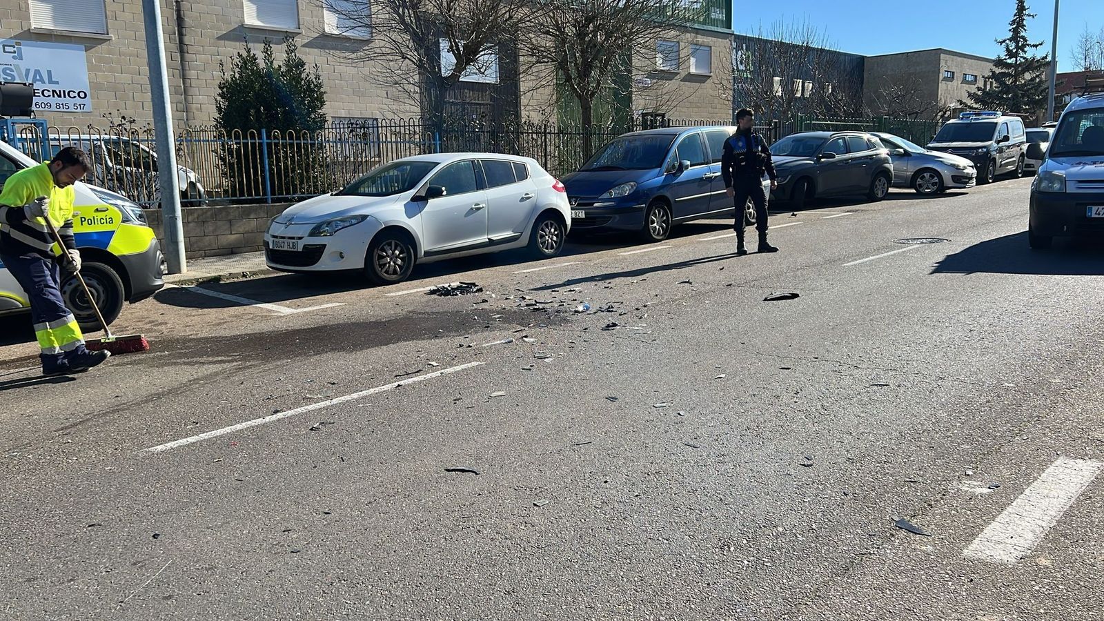 Restos del incidente en el lugar de los hechos Restos del incidente en el lugar de los hechos