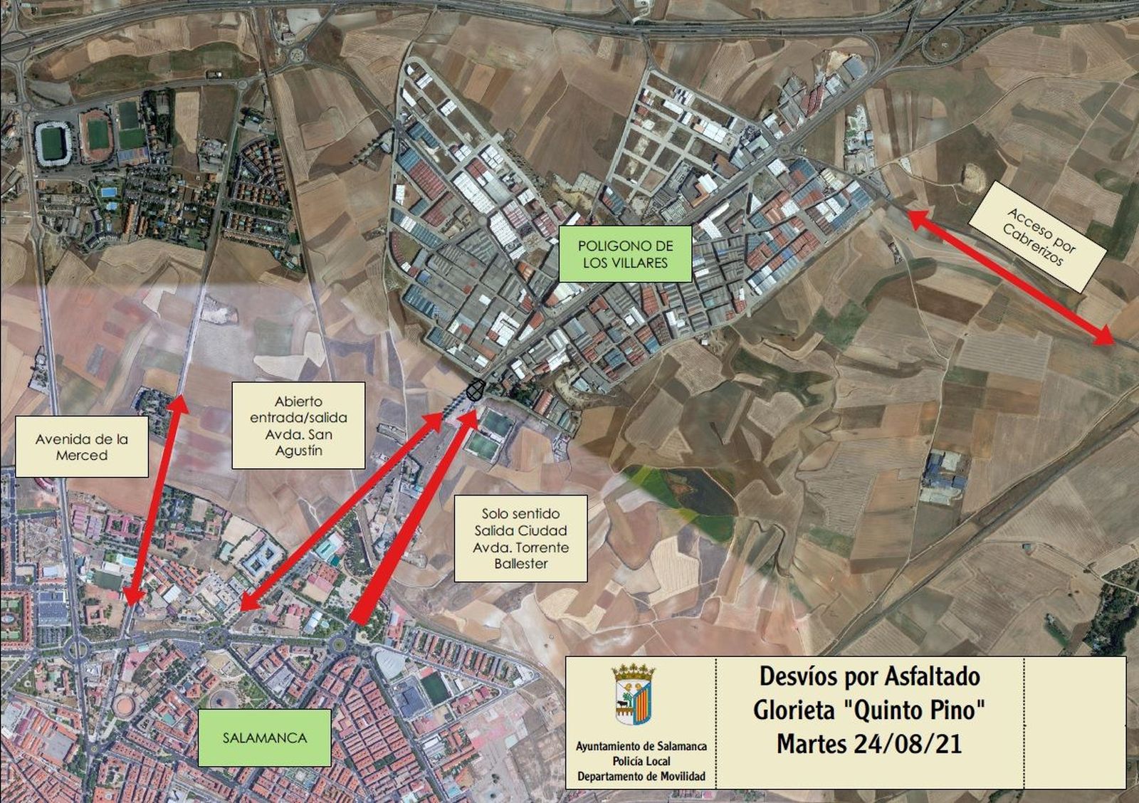 Desvios Quinto Pino martes 24