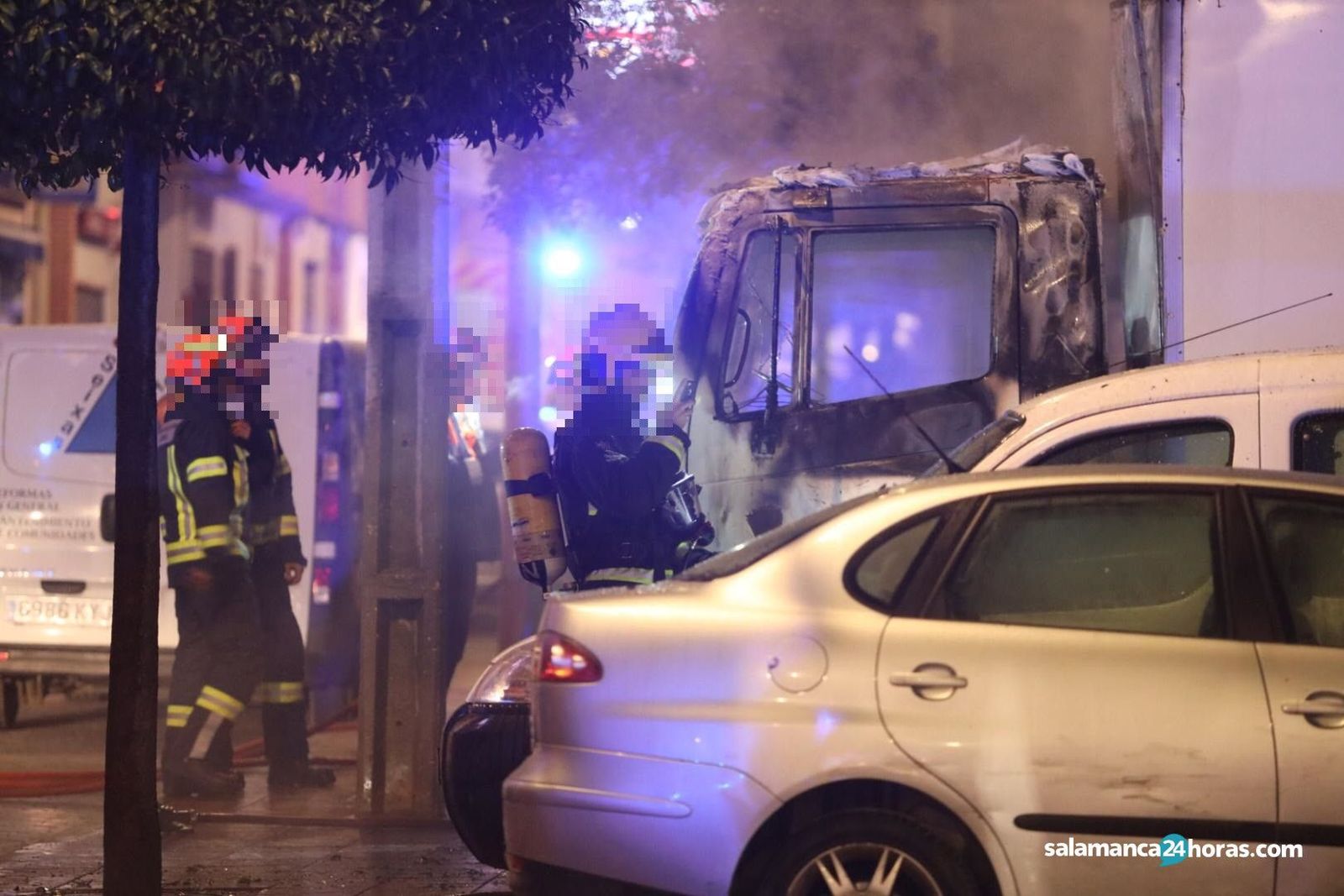 Camión quemado en Santa Marta 2
