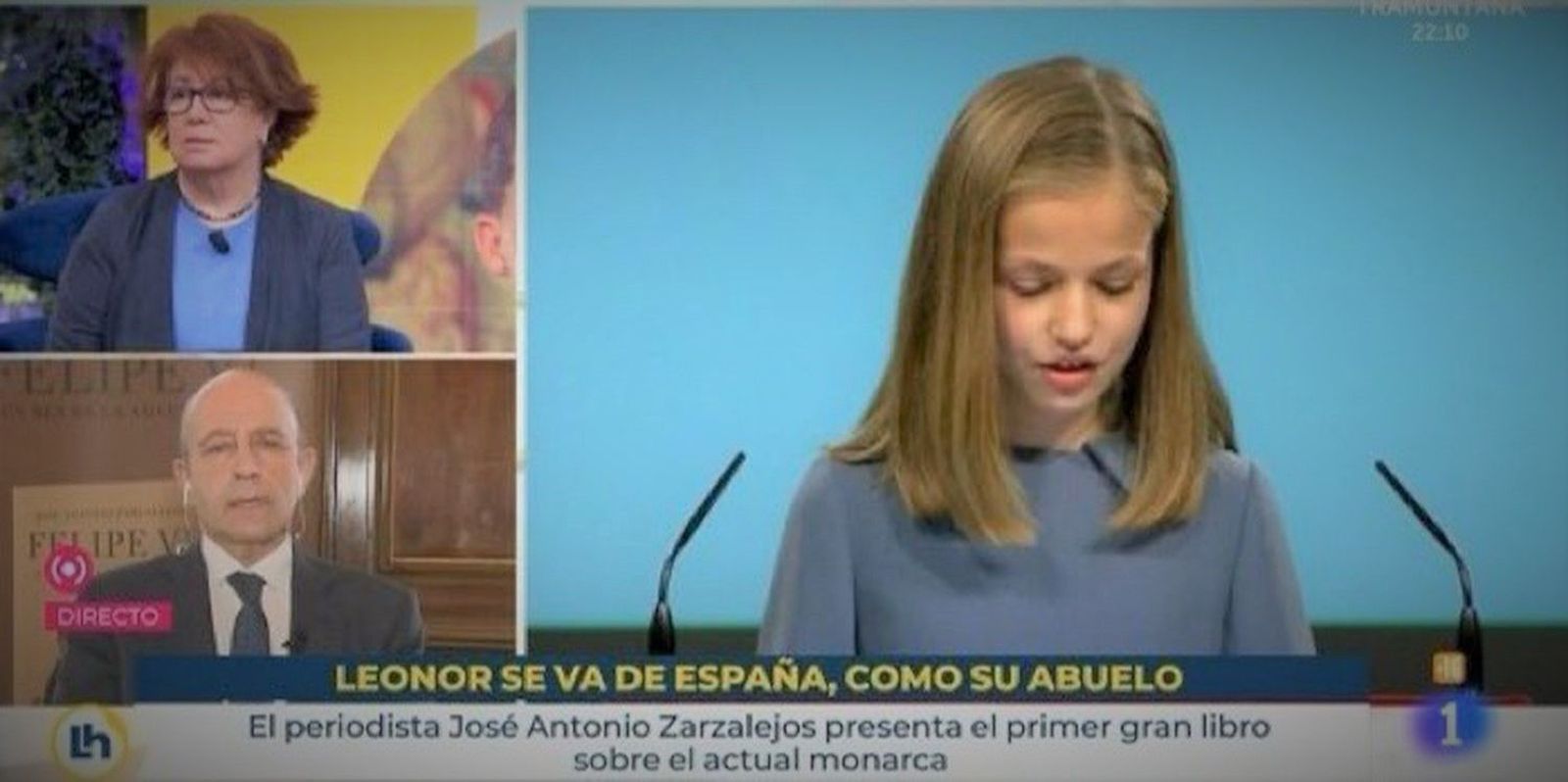 Leonor se va de España como su abuelo, el polémico rótulo de TVE