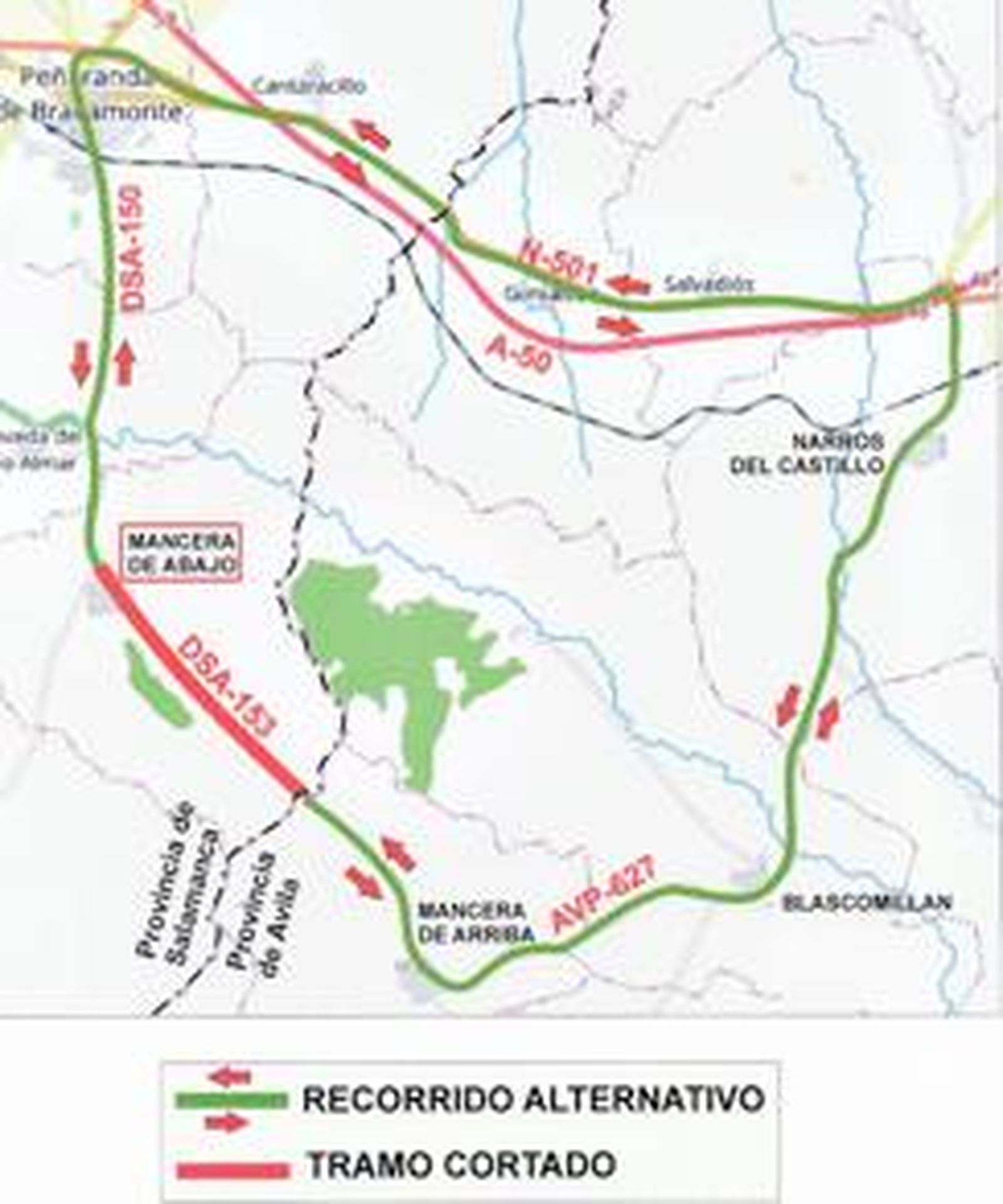 CORTE CARRETERA MANCERA