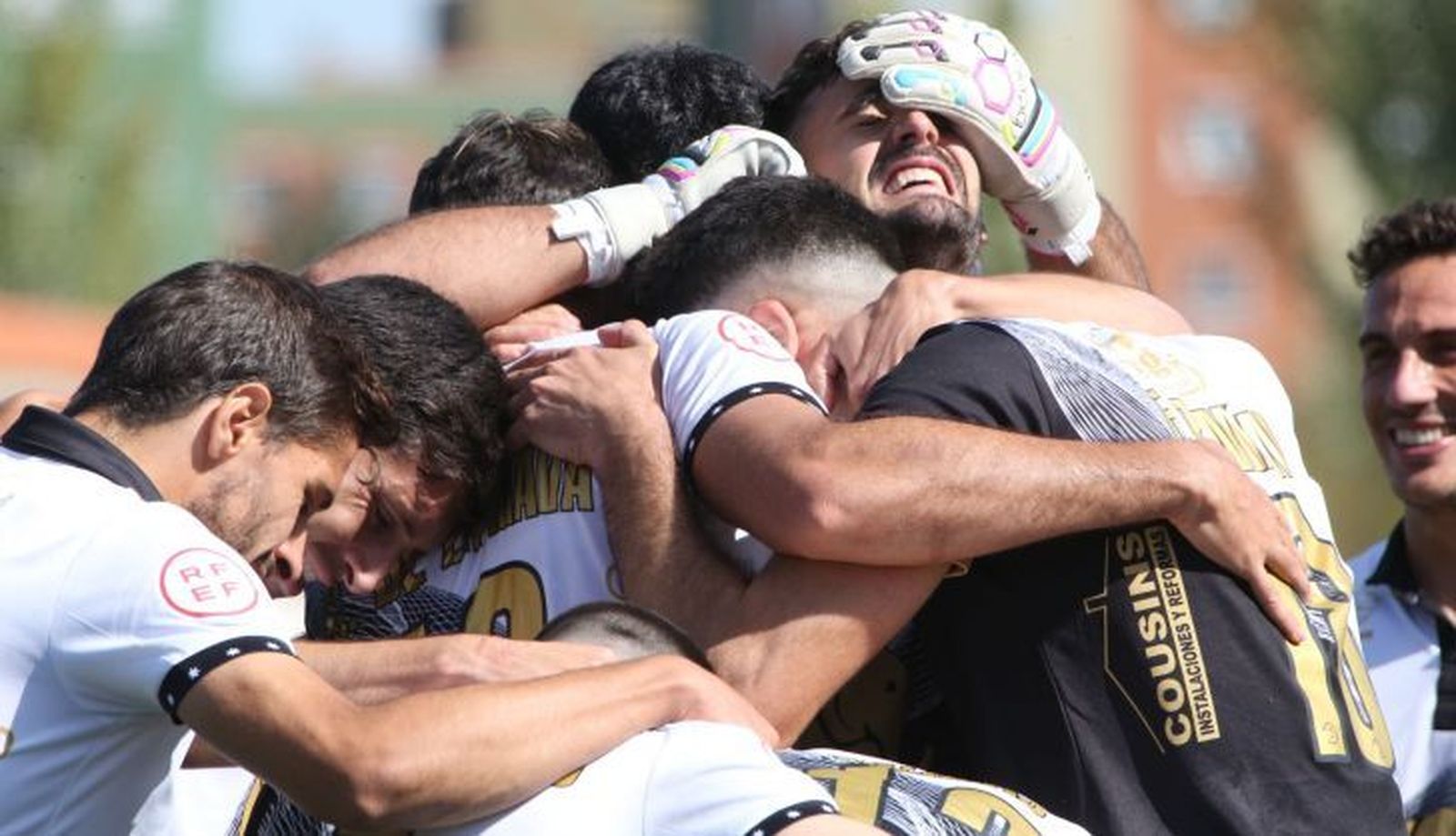 Los jugadores de Unionistas celebran un gol ante el Tudelano / FOTO SALAMANCA24HORAS.COM