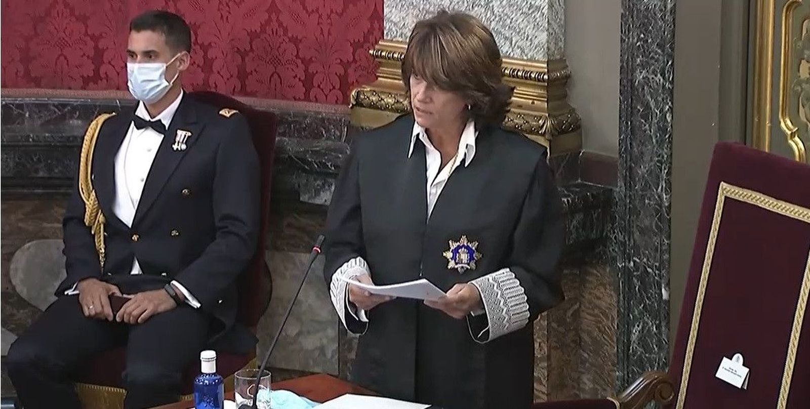 La fiscal general del Estado, Dolores Delgado, durante la apertura del año judicial