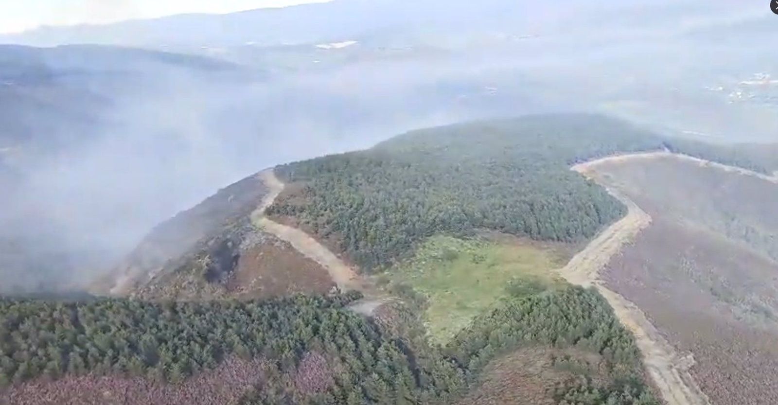 Foco en Primout del incendio forestal de Chandevillar, en León   ATBRIF