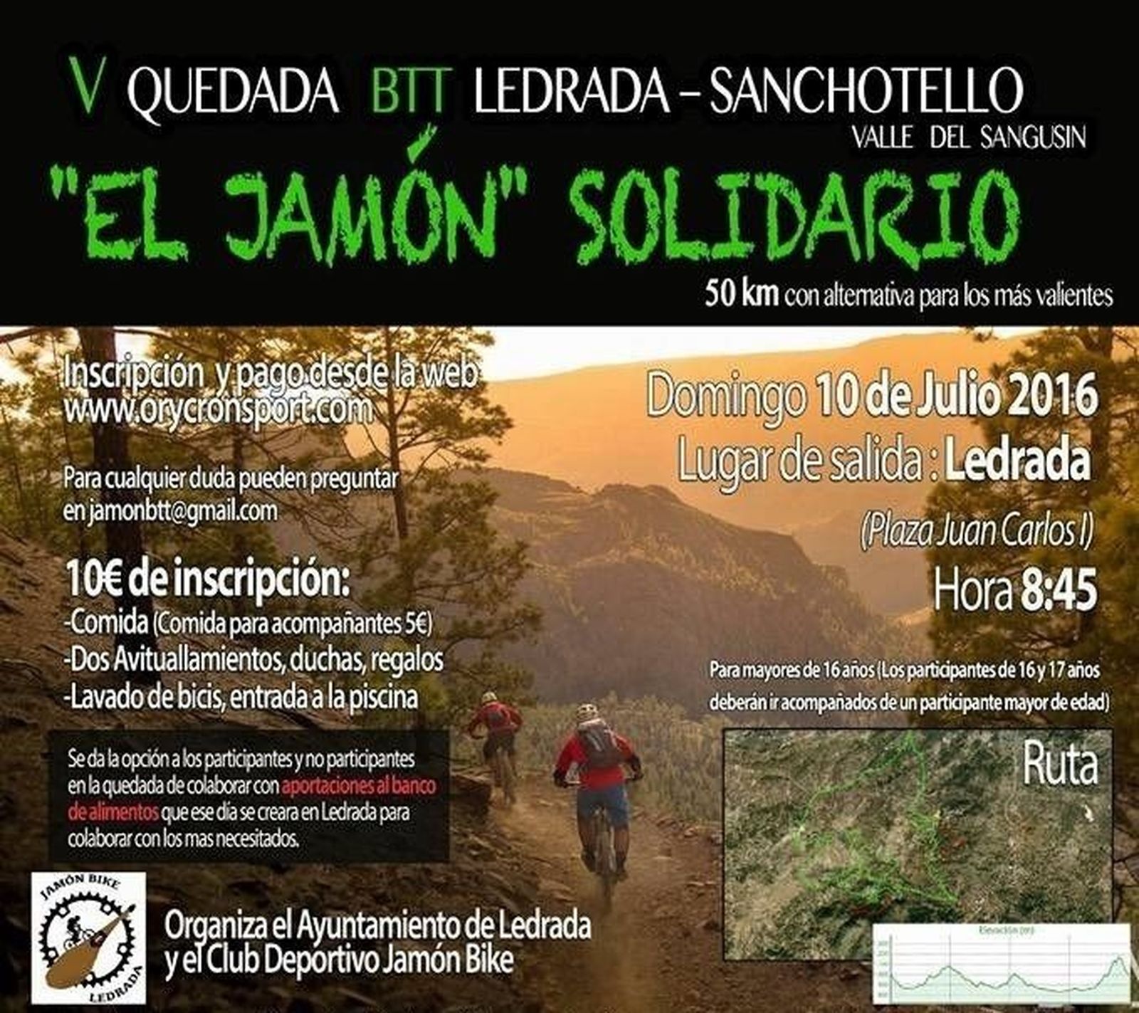 Ledrada disfrutó con una nueva Quedada BTT