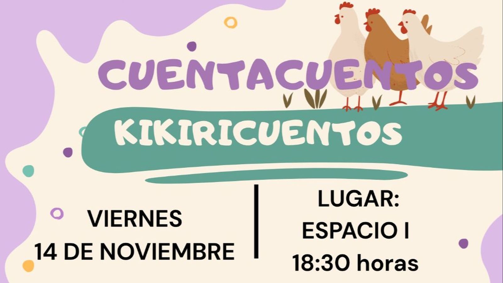 Cartel Cuentacuentos Kikirkicuentos