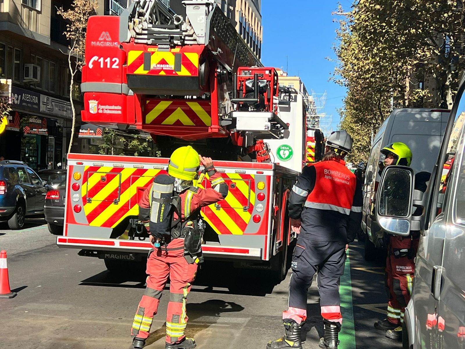 Bomberos del Ayuntamiento de Salamanca en una foto de archivo