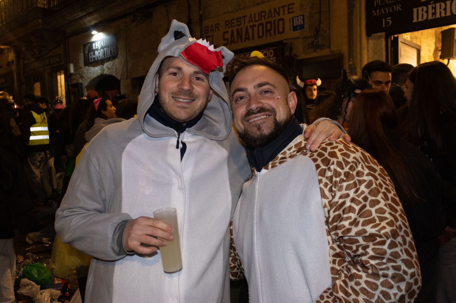 Salamanca de noche, sábado del Carnaval del Toro de Ciudad Rodrigo