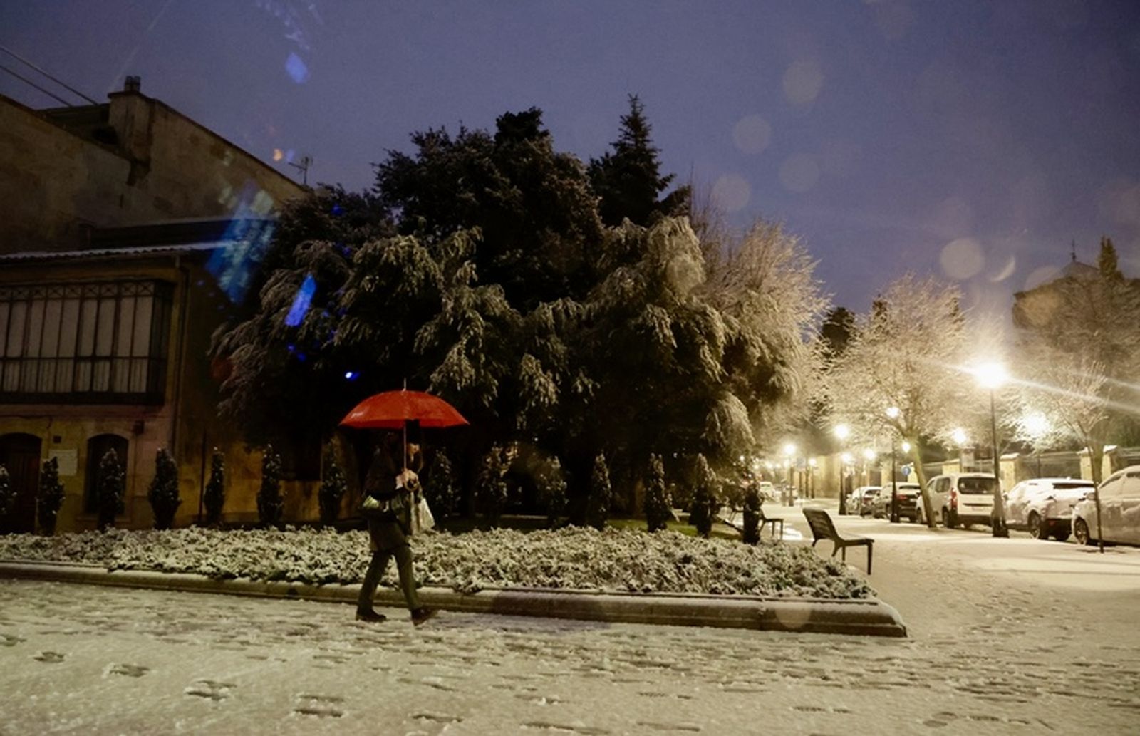 La nieve anega carreteras y tiñe de blanco Salamanca capital y provincia: imágenes de la nevada de este 28 de enero