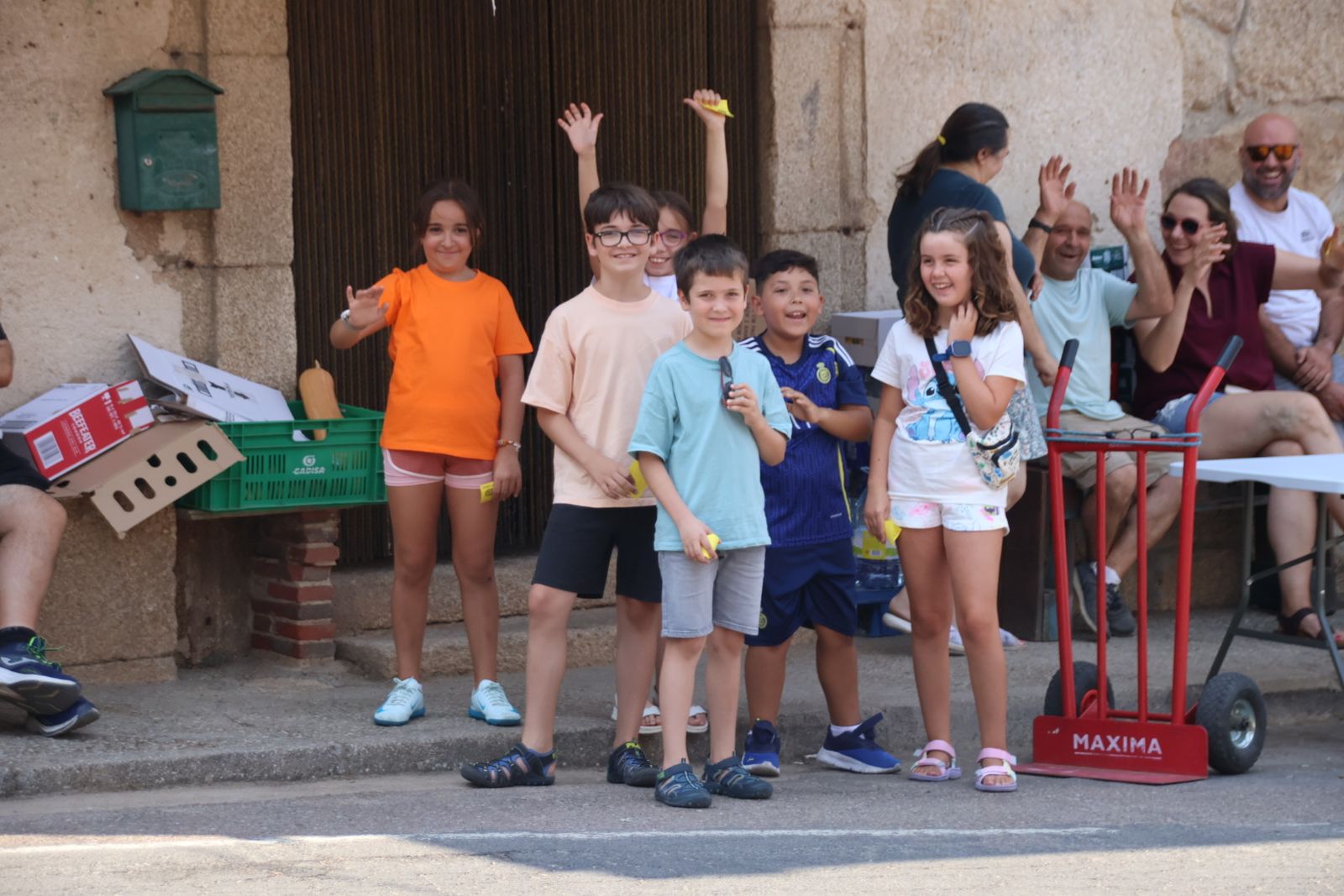 Masueco paella popular en la plaza