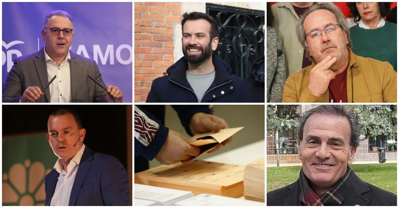 Imagen de los cinco candidatos conocidos hasta el momento