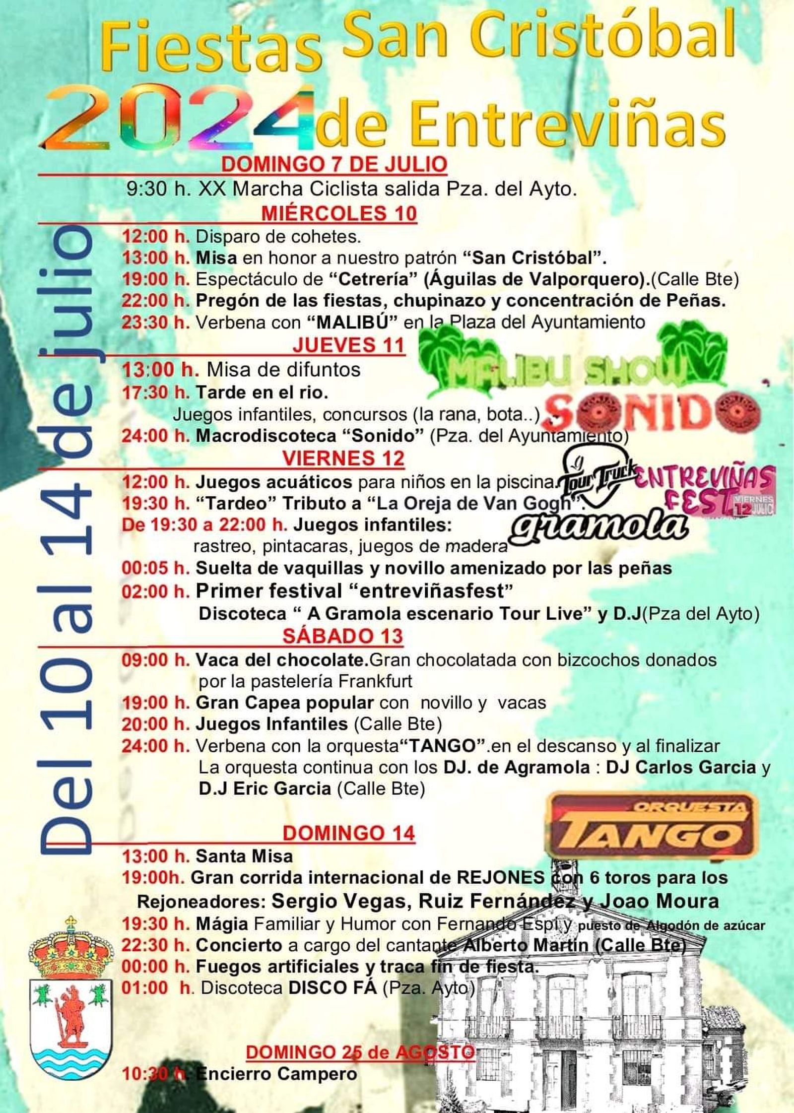 Cartel de las fiestas de San Cristóbal de Entreviñas