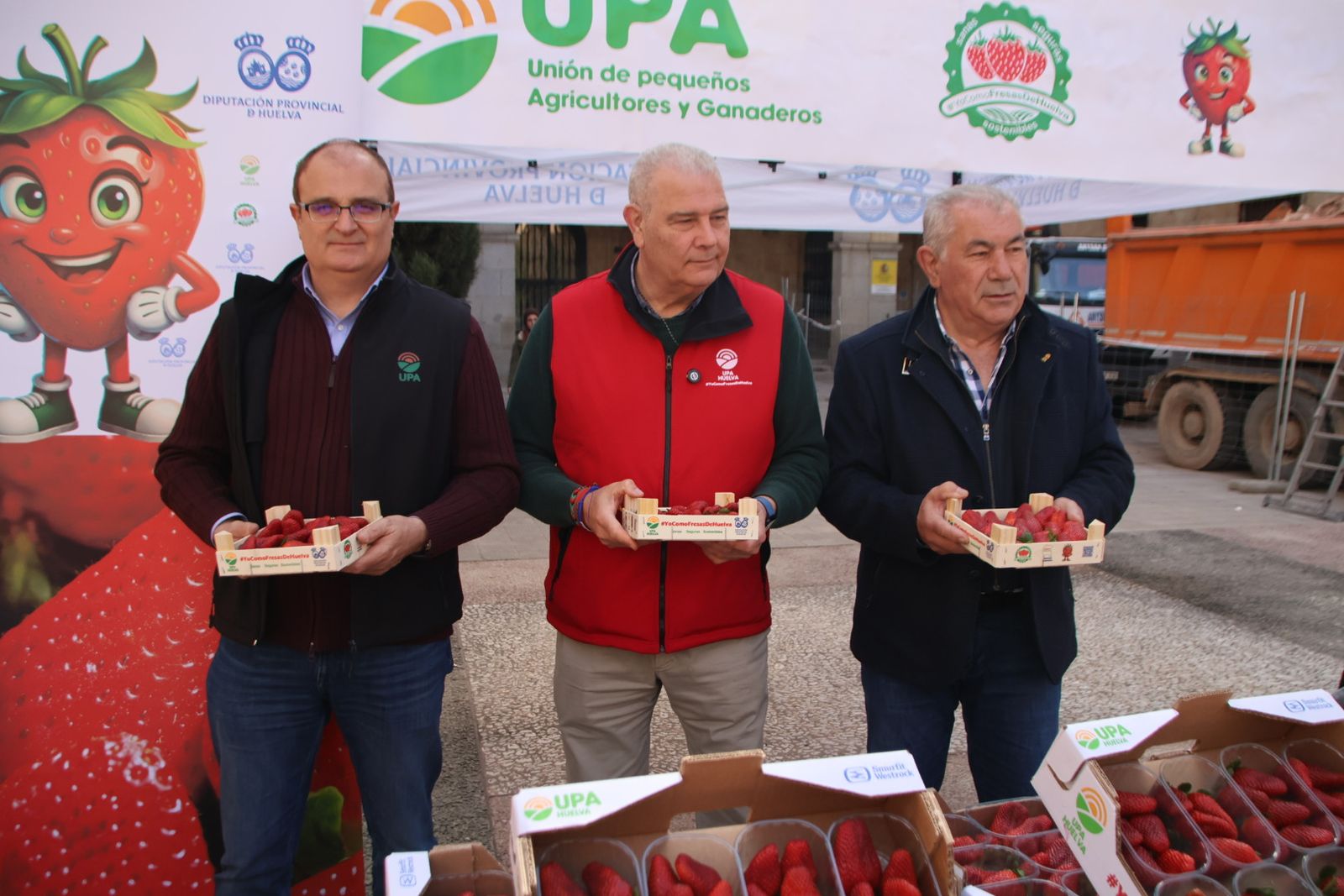 UPA reparte 700 tarrinas de fresas