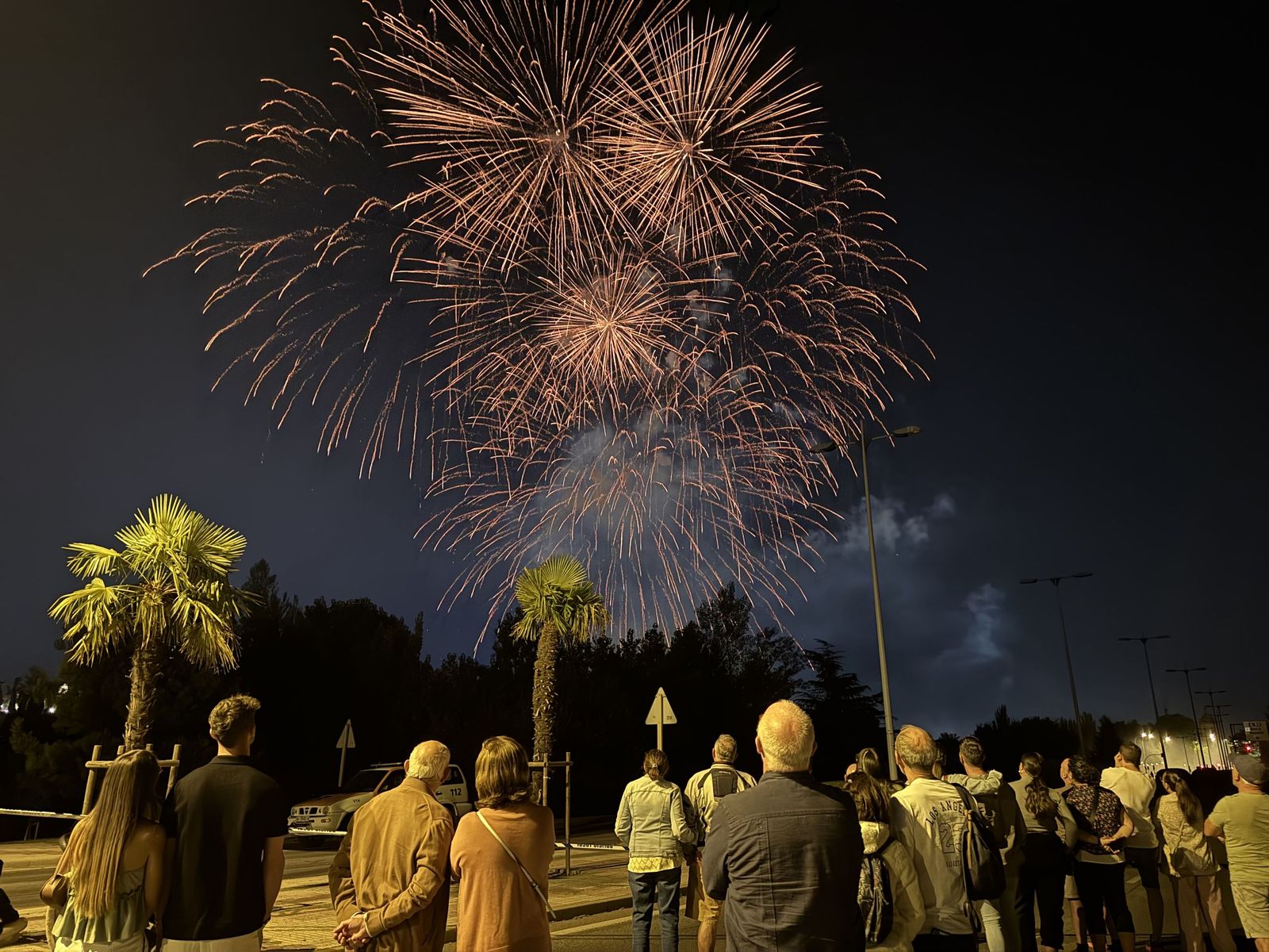 Fuegos artificiales en el entorno del Puente Romano