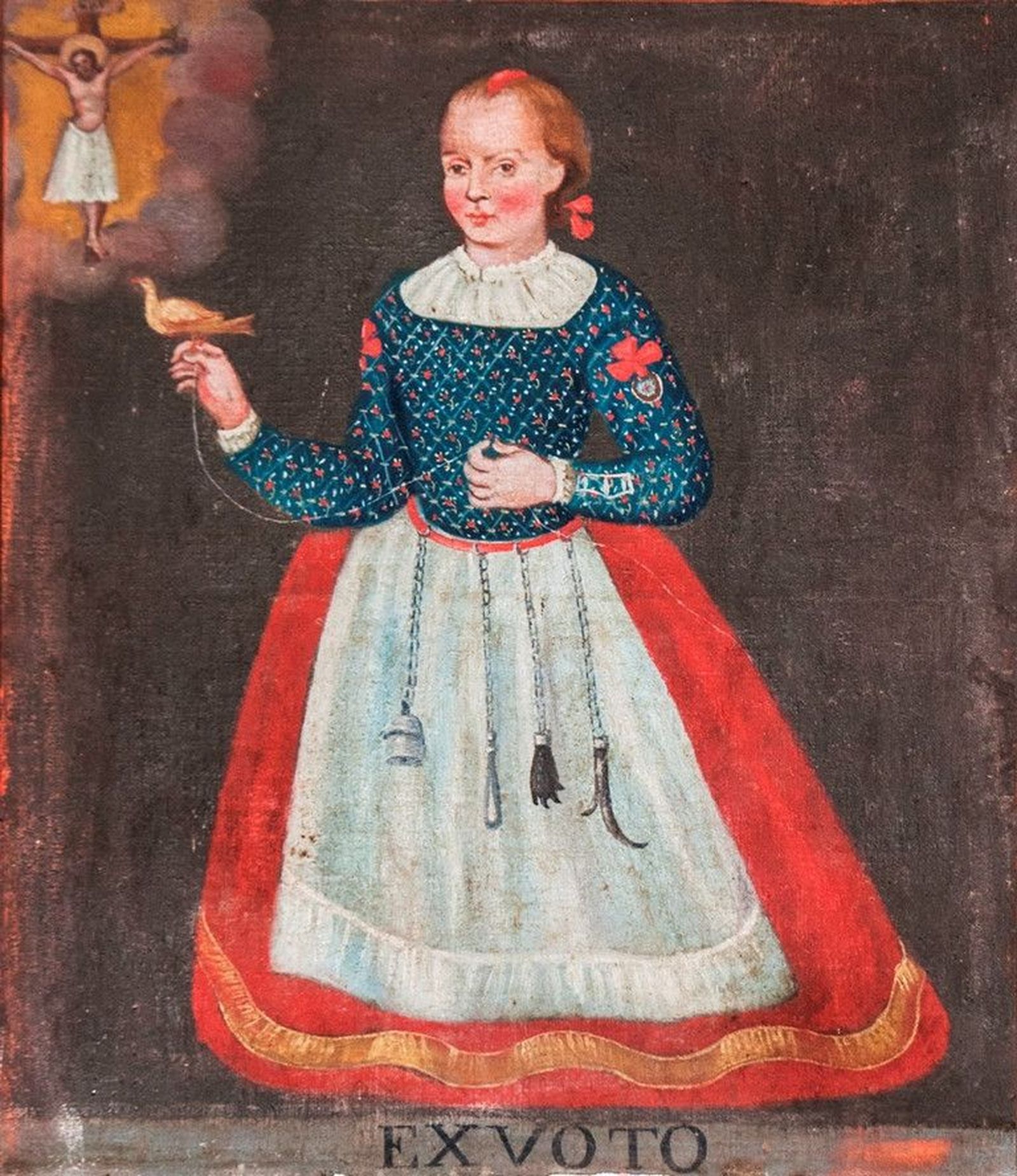 Exvoto pictu00f3rico del Cristo de Hornillos en Arabayona, que formaru00e1 parte de la exposiciu00f3n Imaginarios.