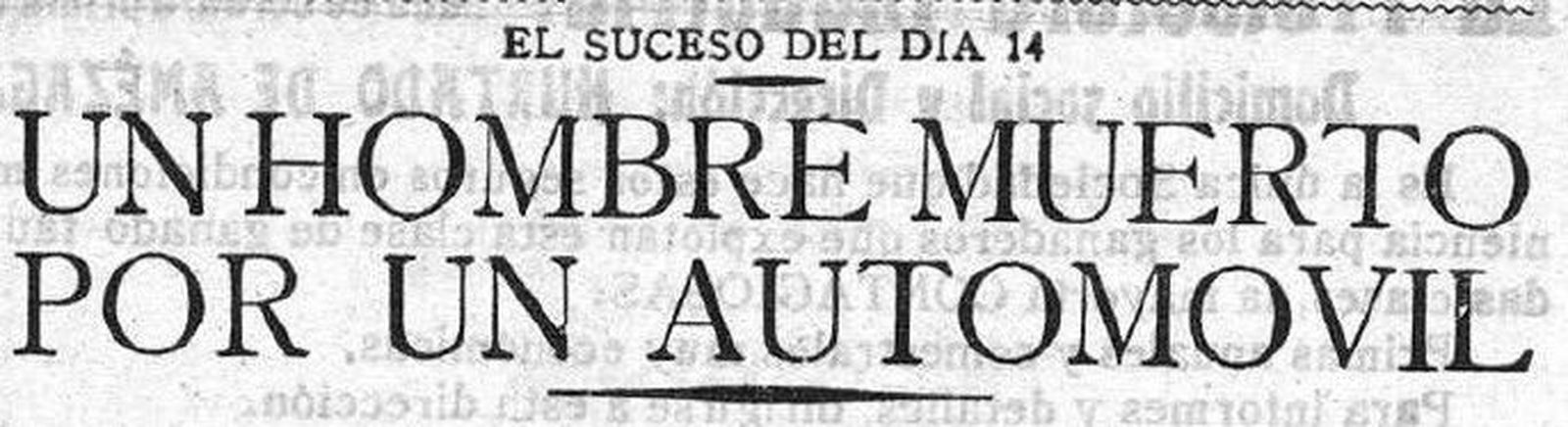 Un hombre muerto por un automóvil