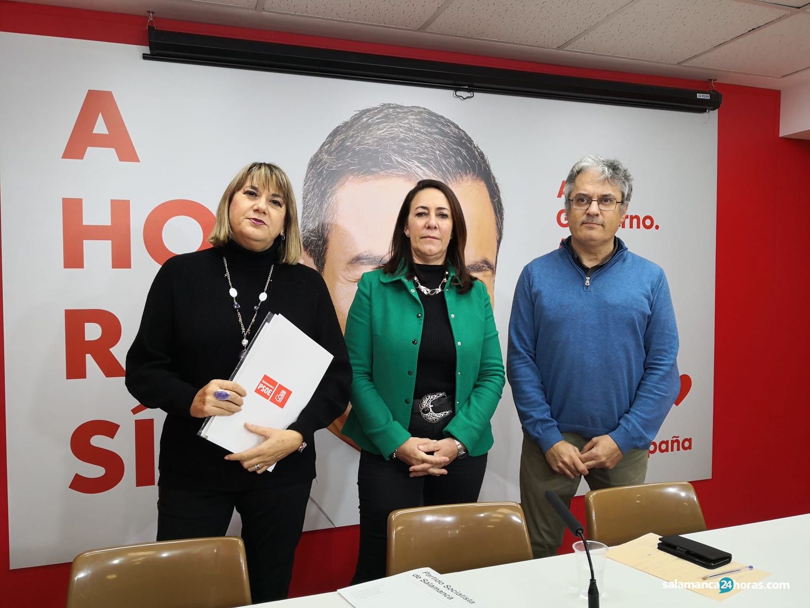 Rosa Rubio, Marí García y Fernando Rubio PSOE