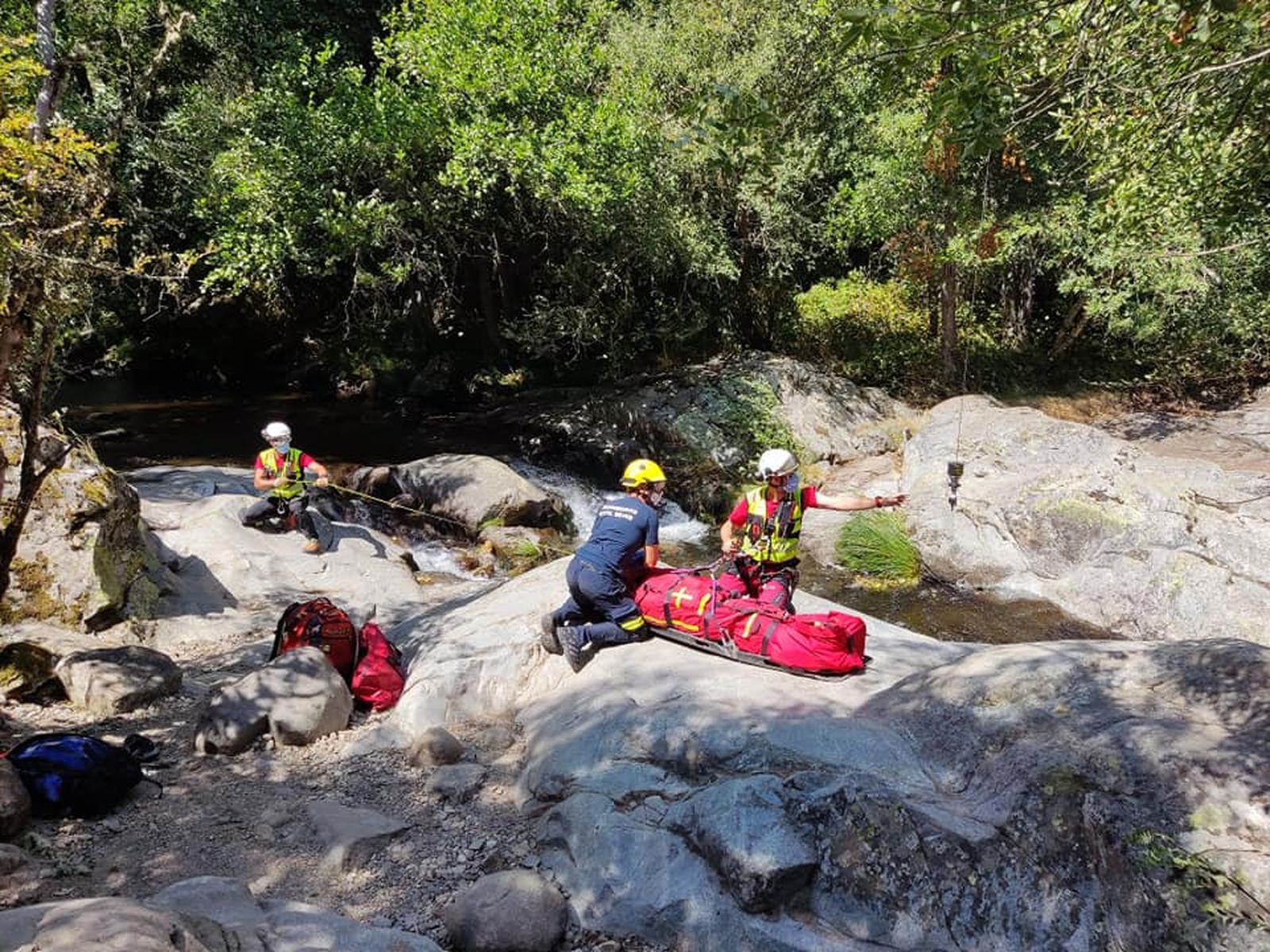 Rescate del médico. Bomberos de Béjar