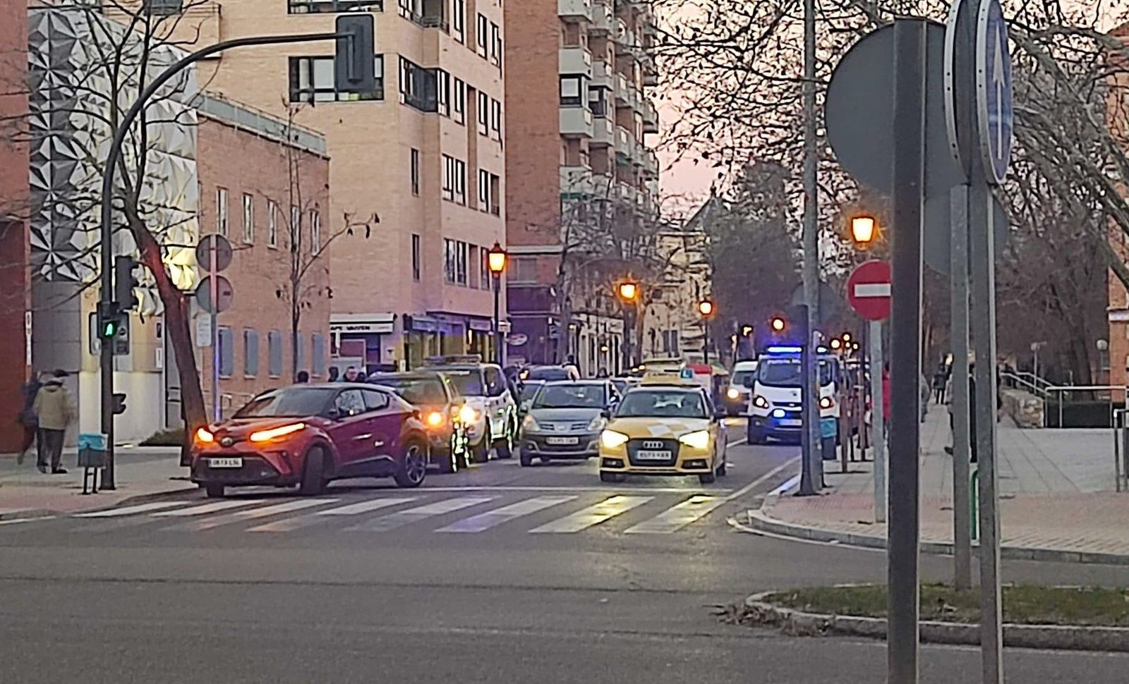 Accidente entre dos turismos en Zamora capital