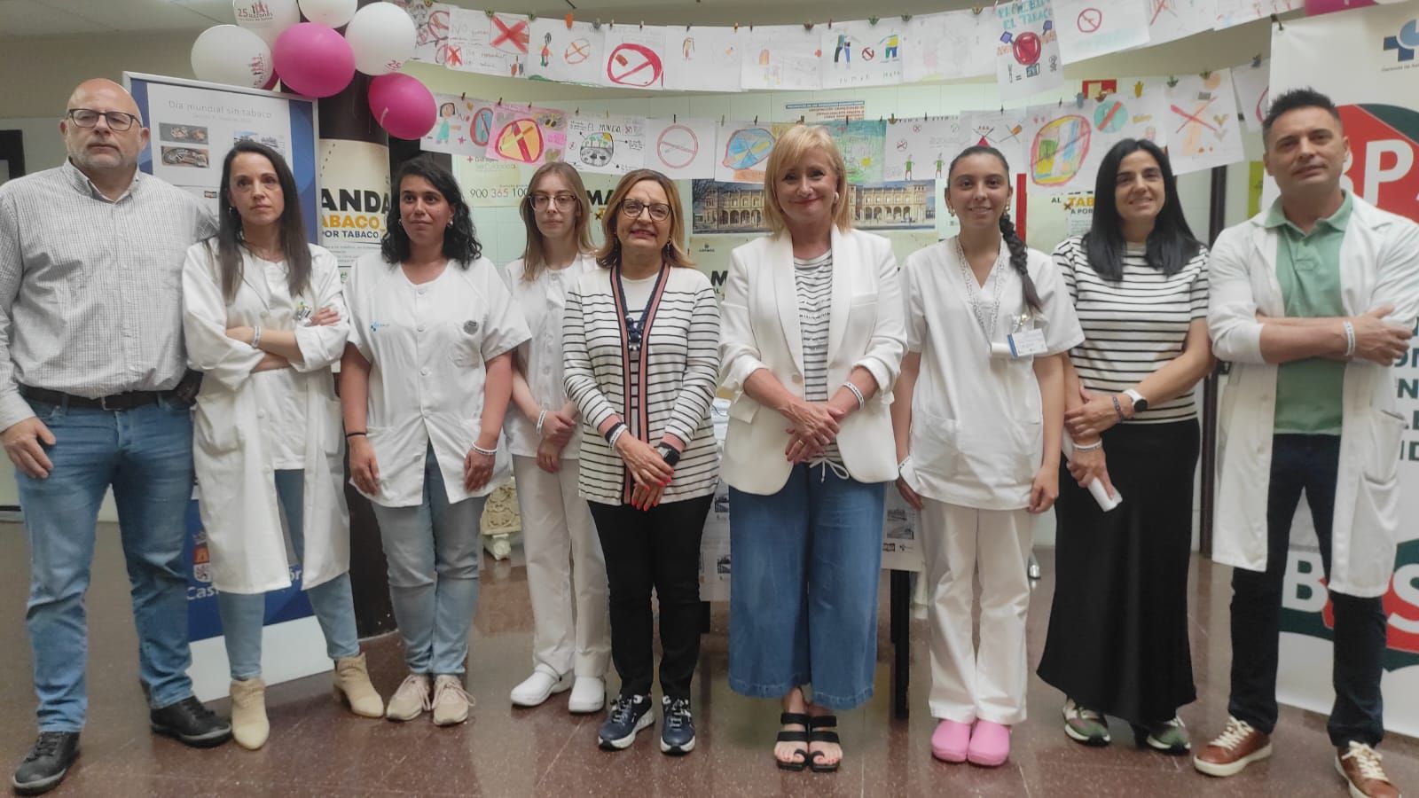Zamora celebra el Día Mundial Sin Tabaco. Sanitarios del Centro de Salud de Santa Elena.