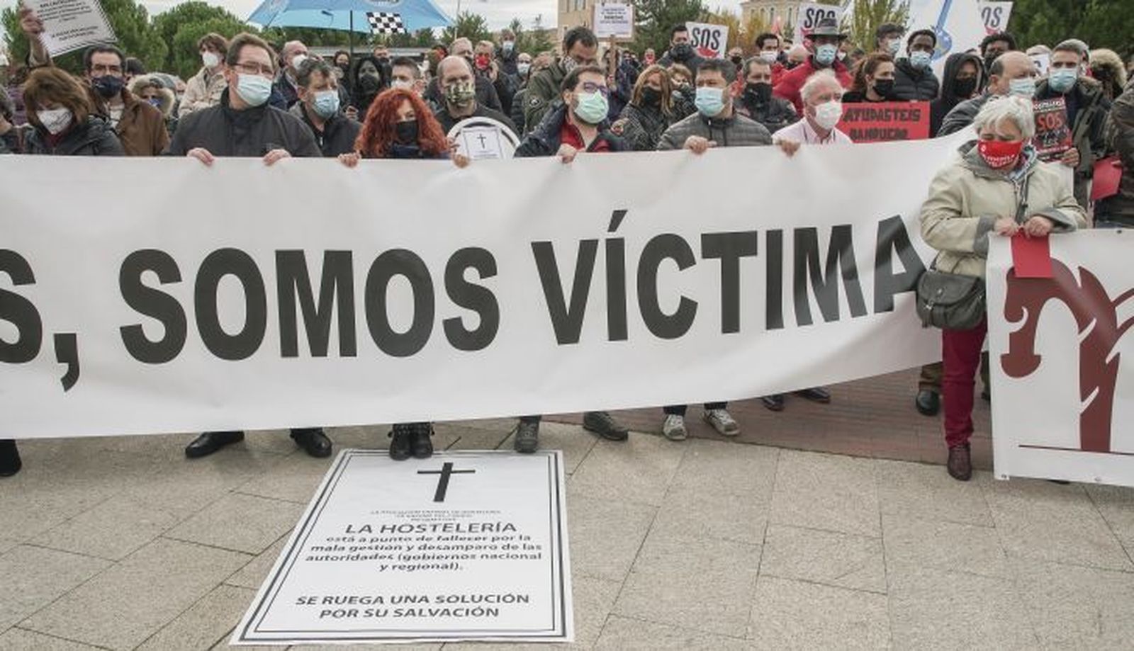 Protesta de los hosteleros de Castilla y León en Valladolid