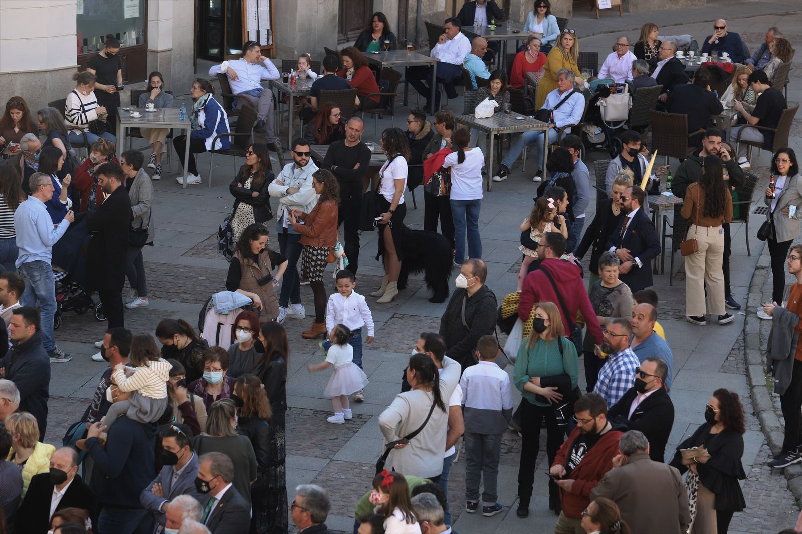 Imagen de la Plaza Mayor durante el pasado Domingo de Ramos Fotos María Lorenzo