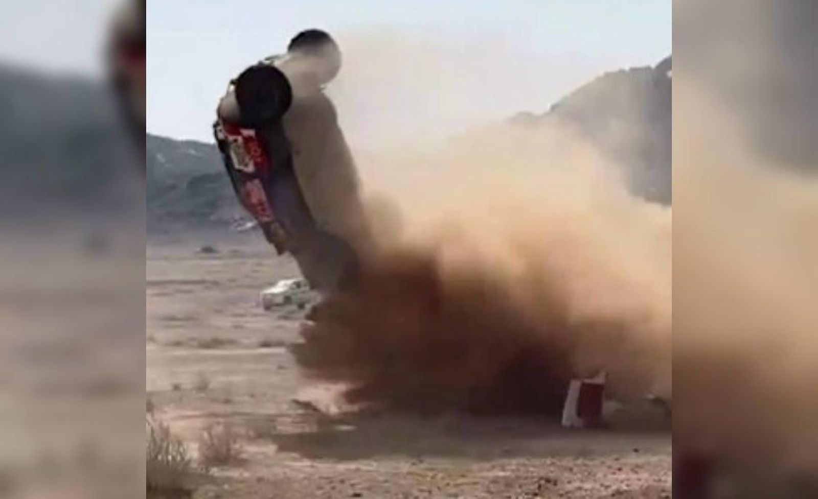 Momento del accidente de Jesús Calleja en el Dakar 2026