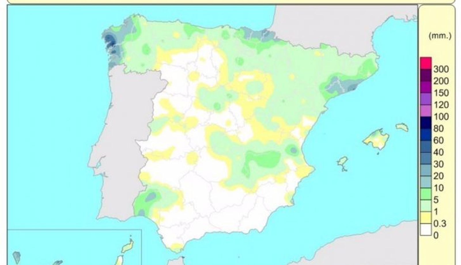 Las lluvias acumuladas desde el 1 de octubre se cifran en 324 l/m2, un 2% menos de lo habitual.