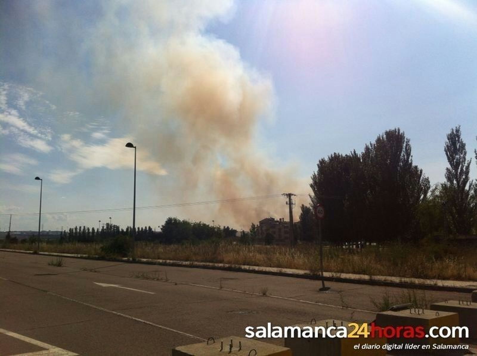 Incendio en la antigua azucarera