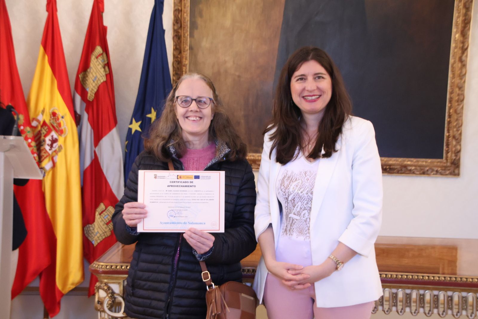 Entrega de diplomas de los primeros cursos de formación del proyecto Laboris Helmántica