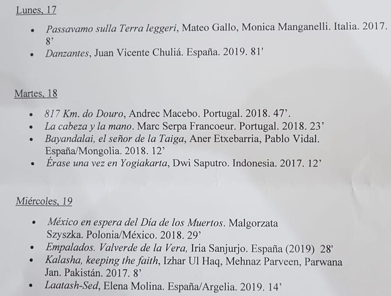 Programacion Filmoteca