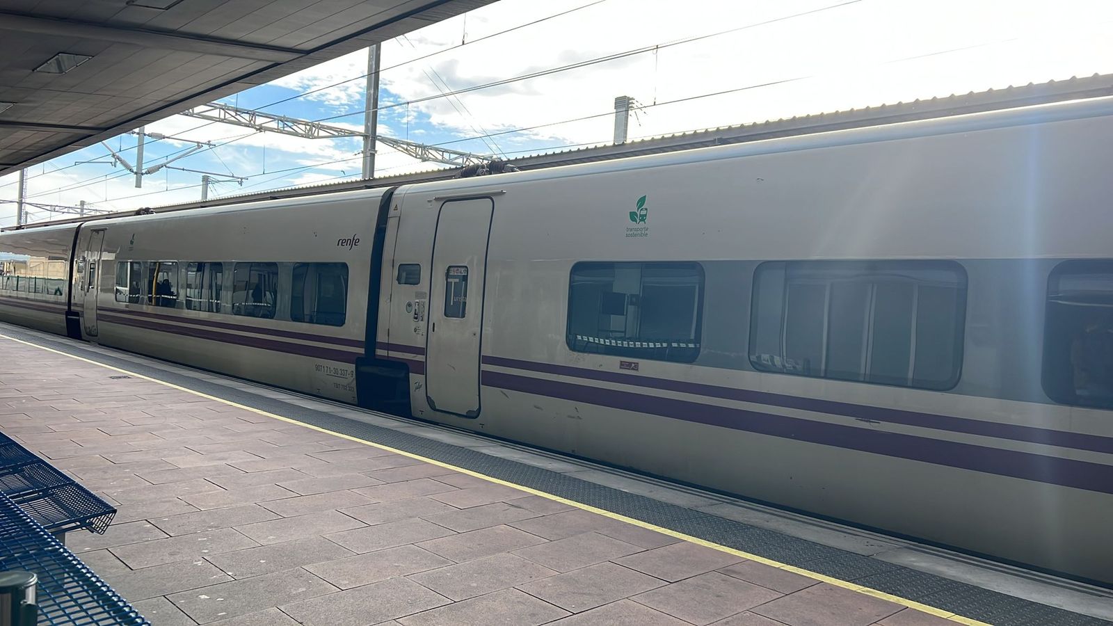 Alvia en el andén de la Estación de Tren Vialia (1)