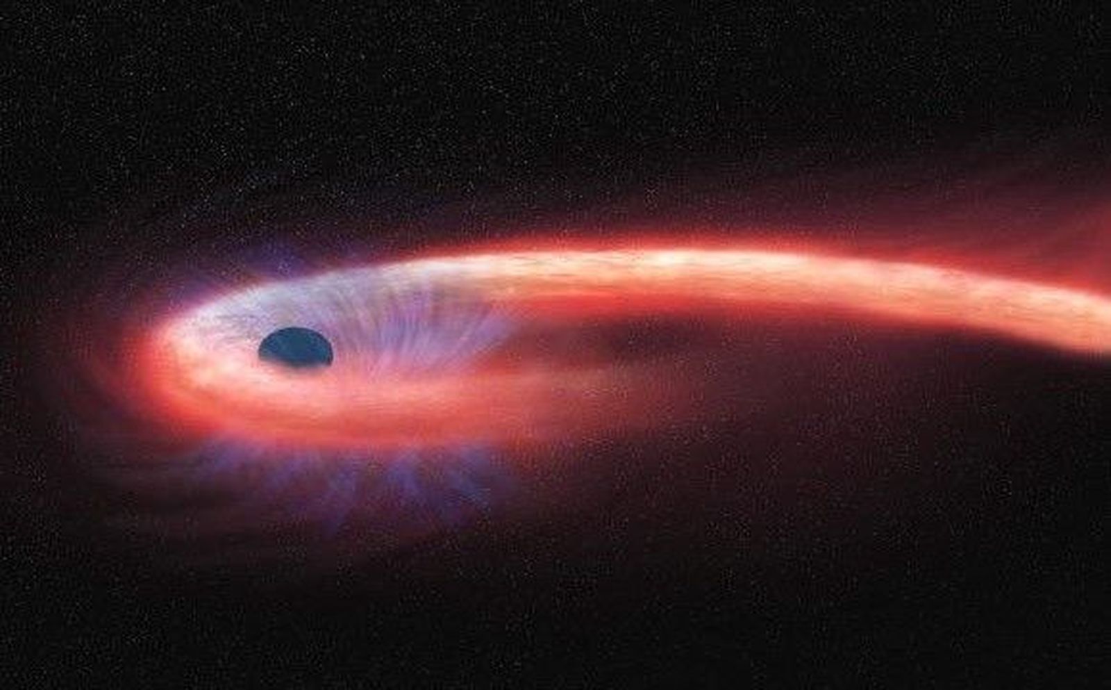 Primer indicio de la silueta de una estrella espaguetizada